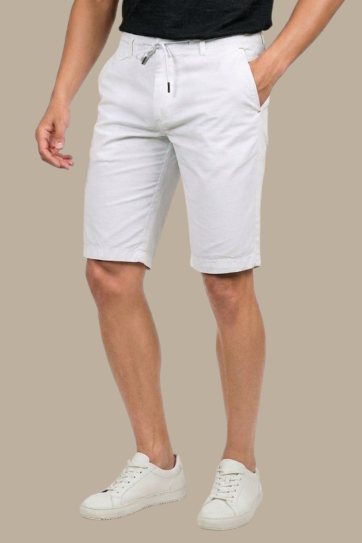 Tencel Shorts with Elastic Waistband