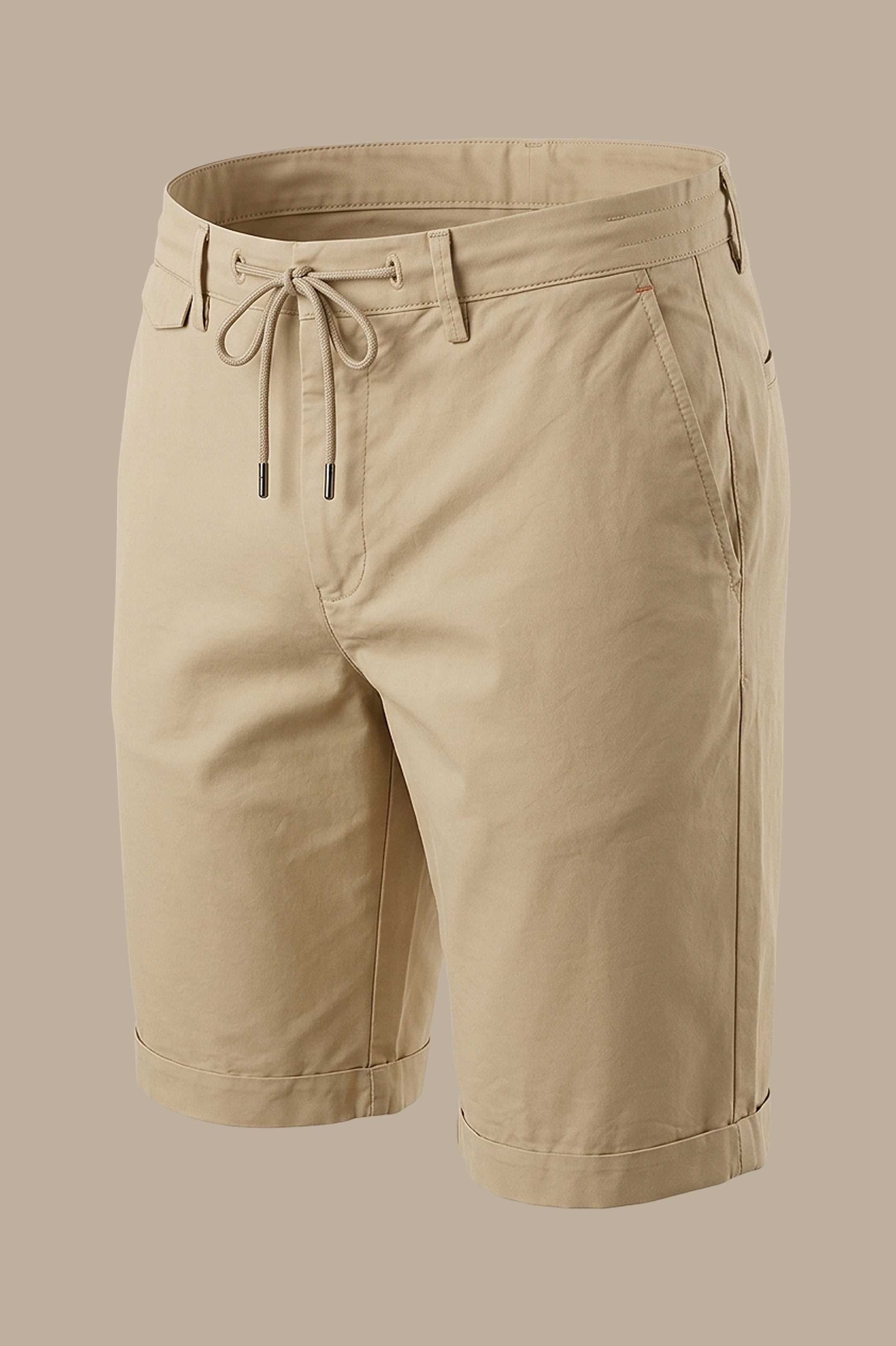 Beige Comfort: Short Tencel with Elastic Band