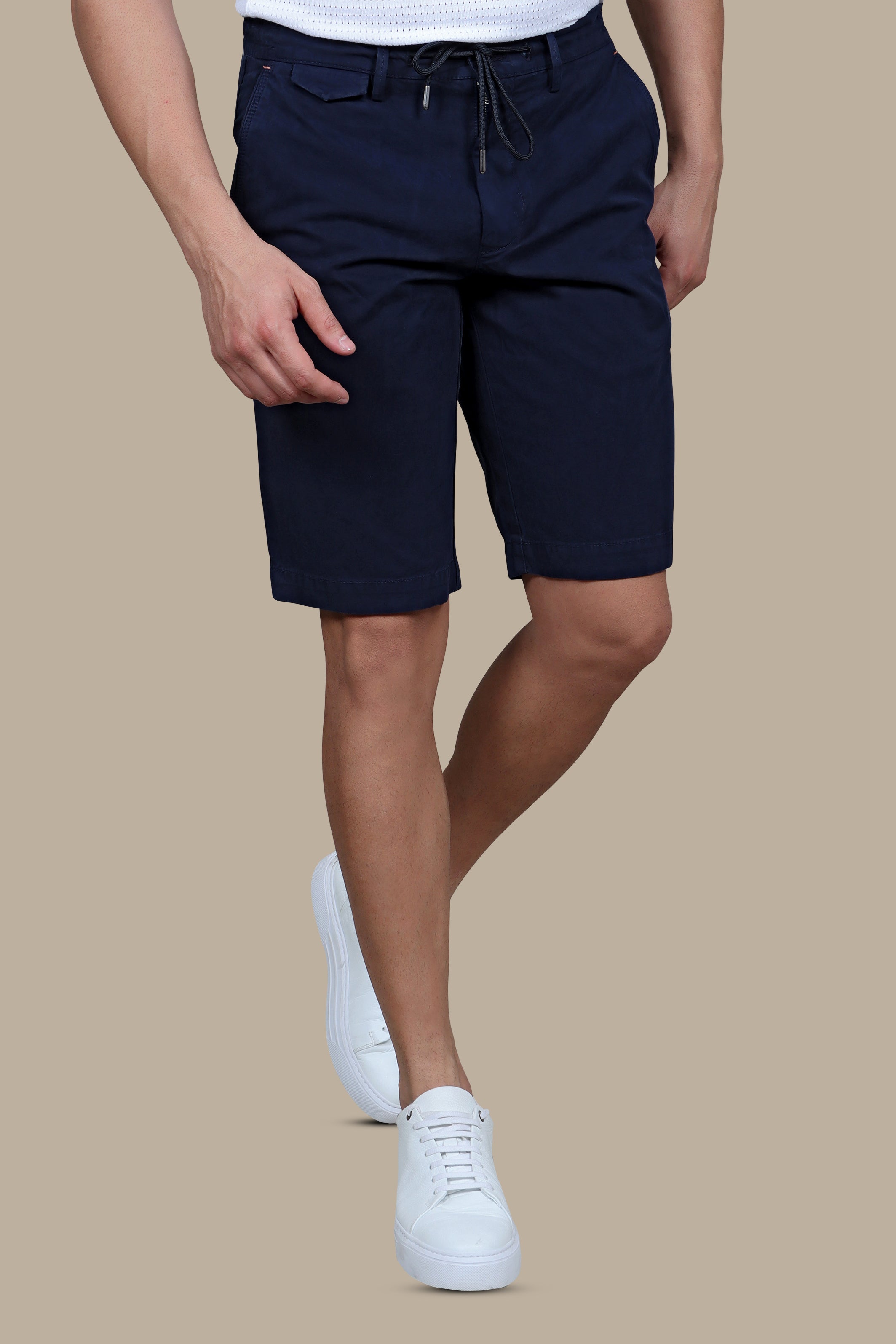 Navy Comfort: Short Tencel with Elastic Band