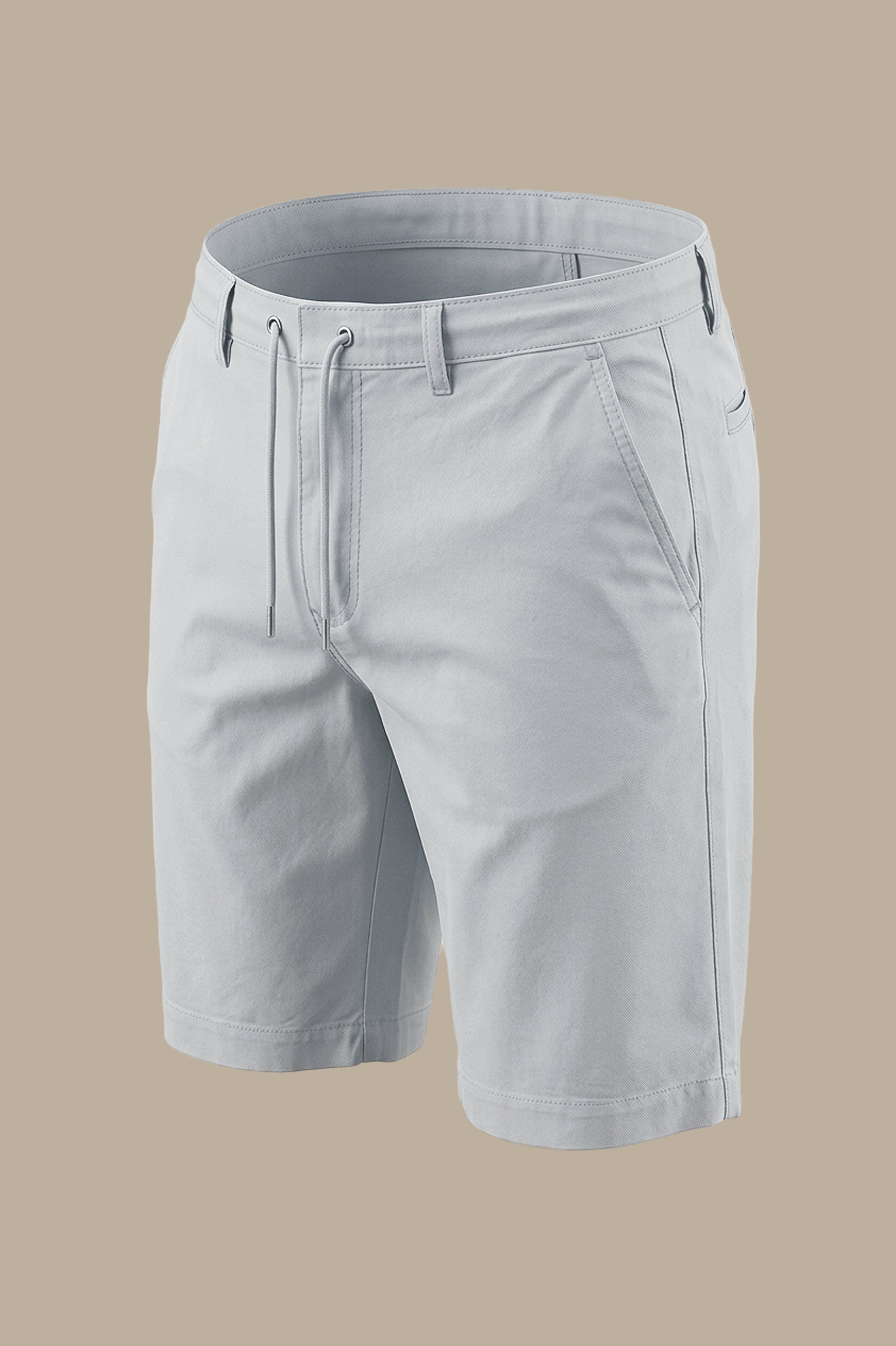 Light Grey Comfort: Short Tencel with Elastic Band