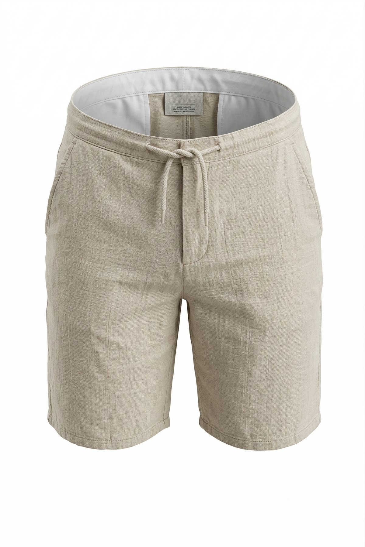 Beige Linen Basics: Essential Shorts