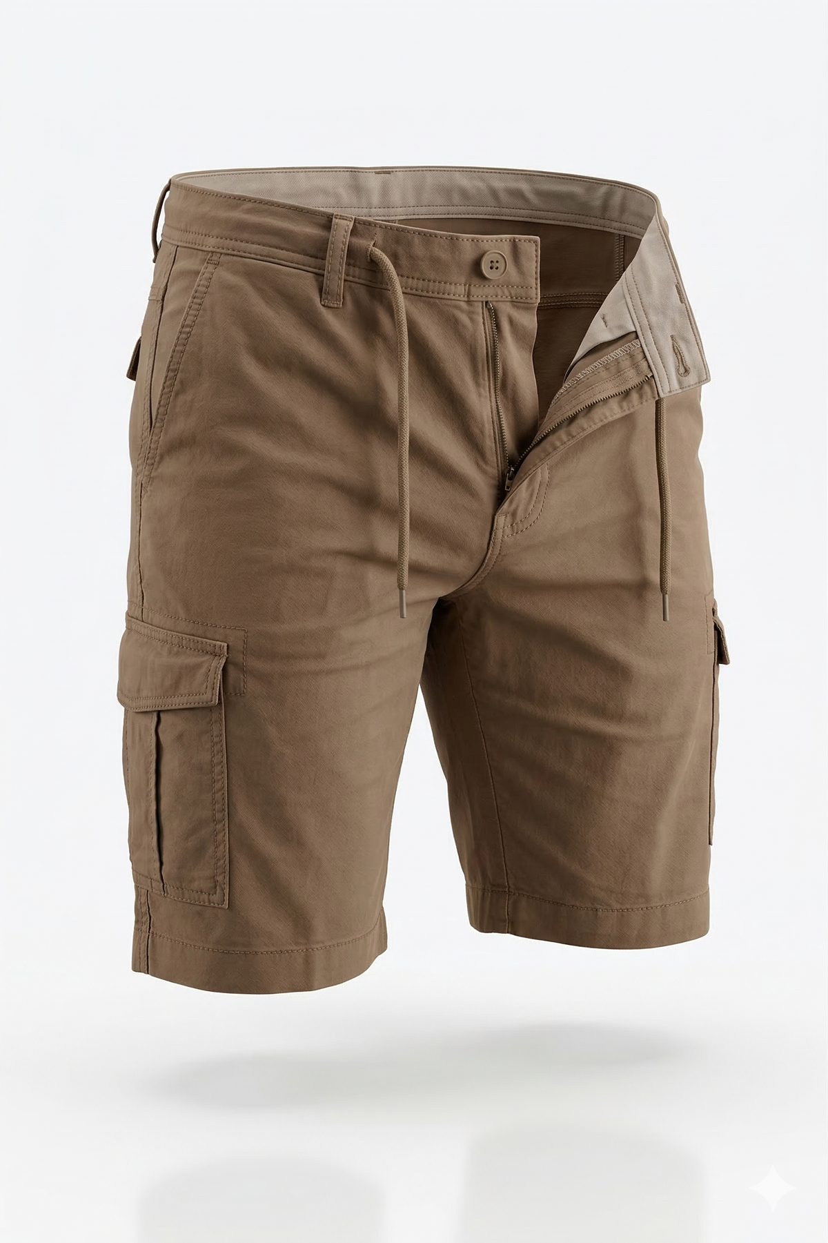 Beige Short Cargo with Side Pockets