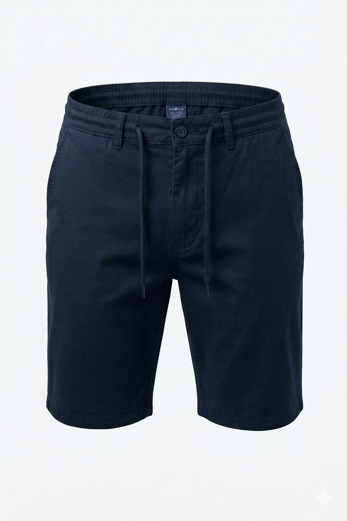Dark Navy Casual Shorts with Elastic Waist