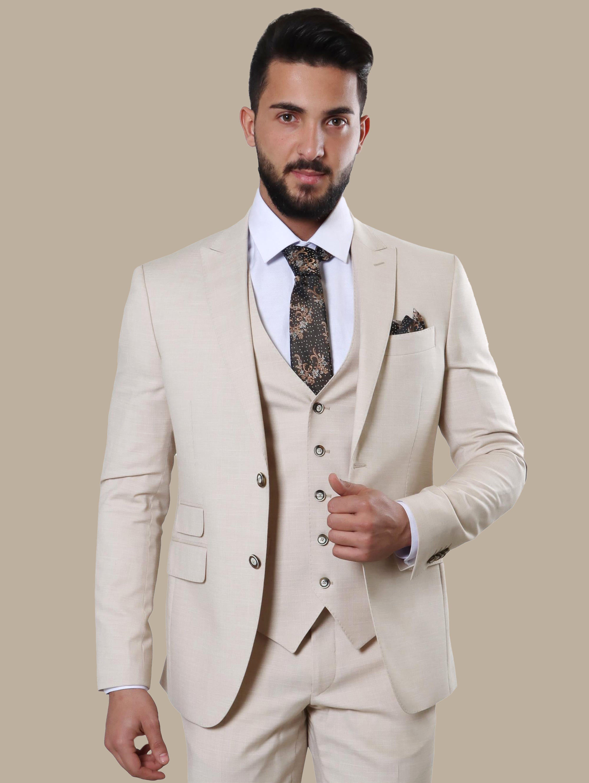 Suit Fila Fil Lycra 3 Pcs | Beige