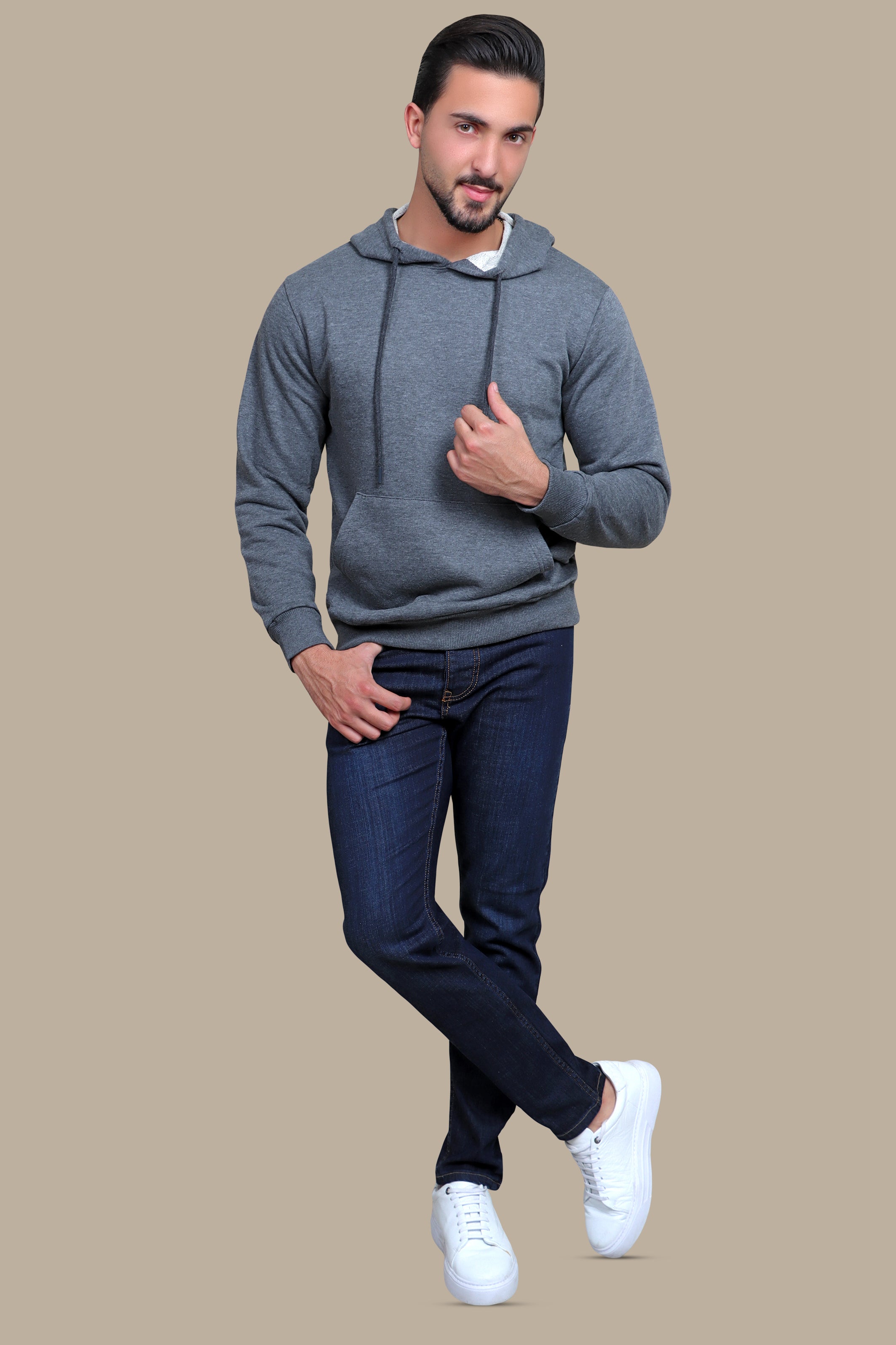 Urban Utility: Dark Gray Hoody with Pockets