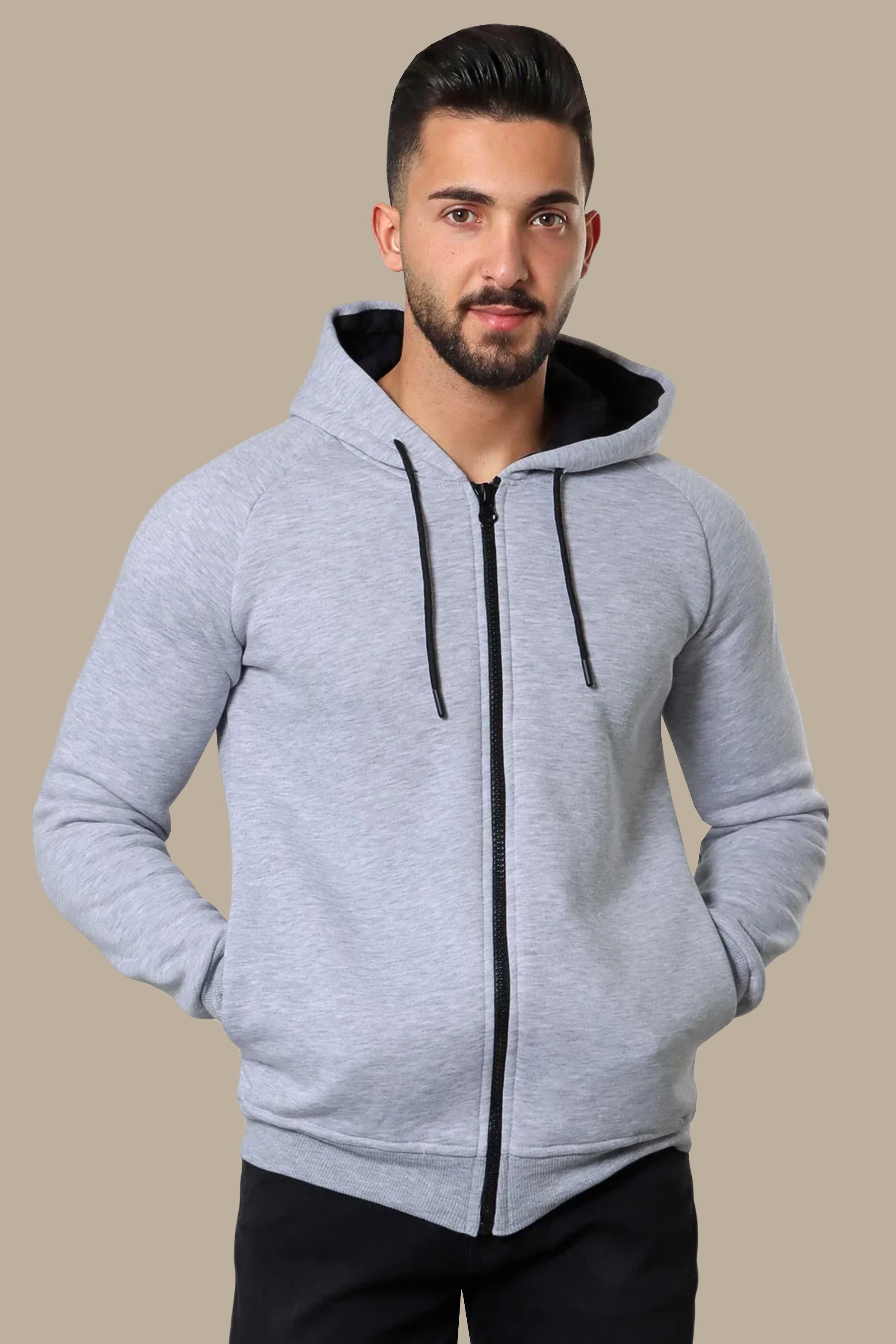 Sweatshirt Hooded Fleece | Grey