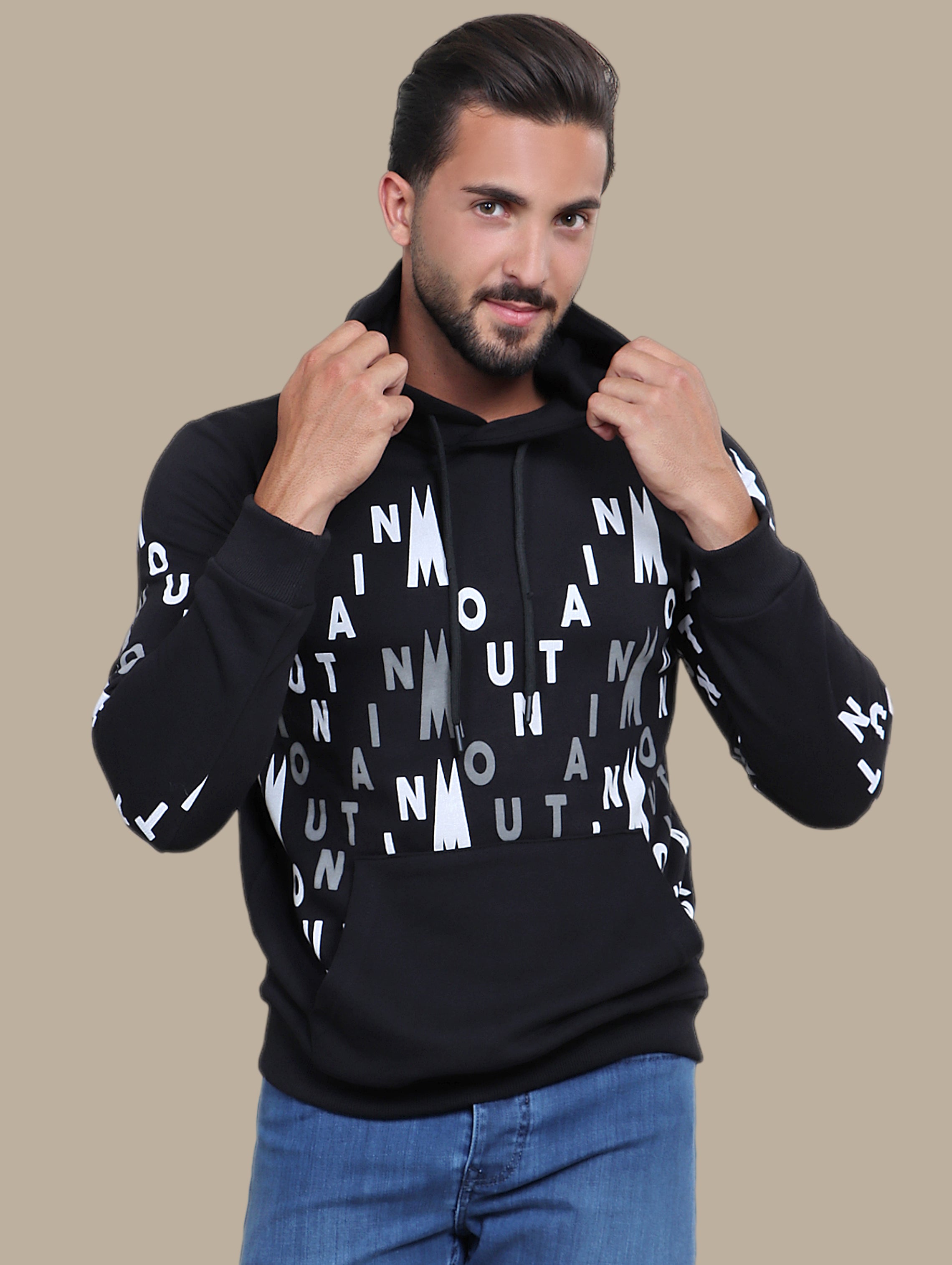 Sweatshirt Hooded Mountain | Black