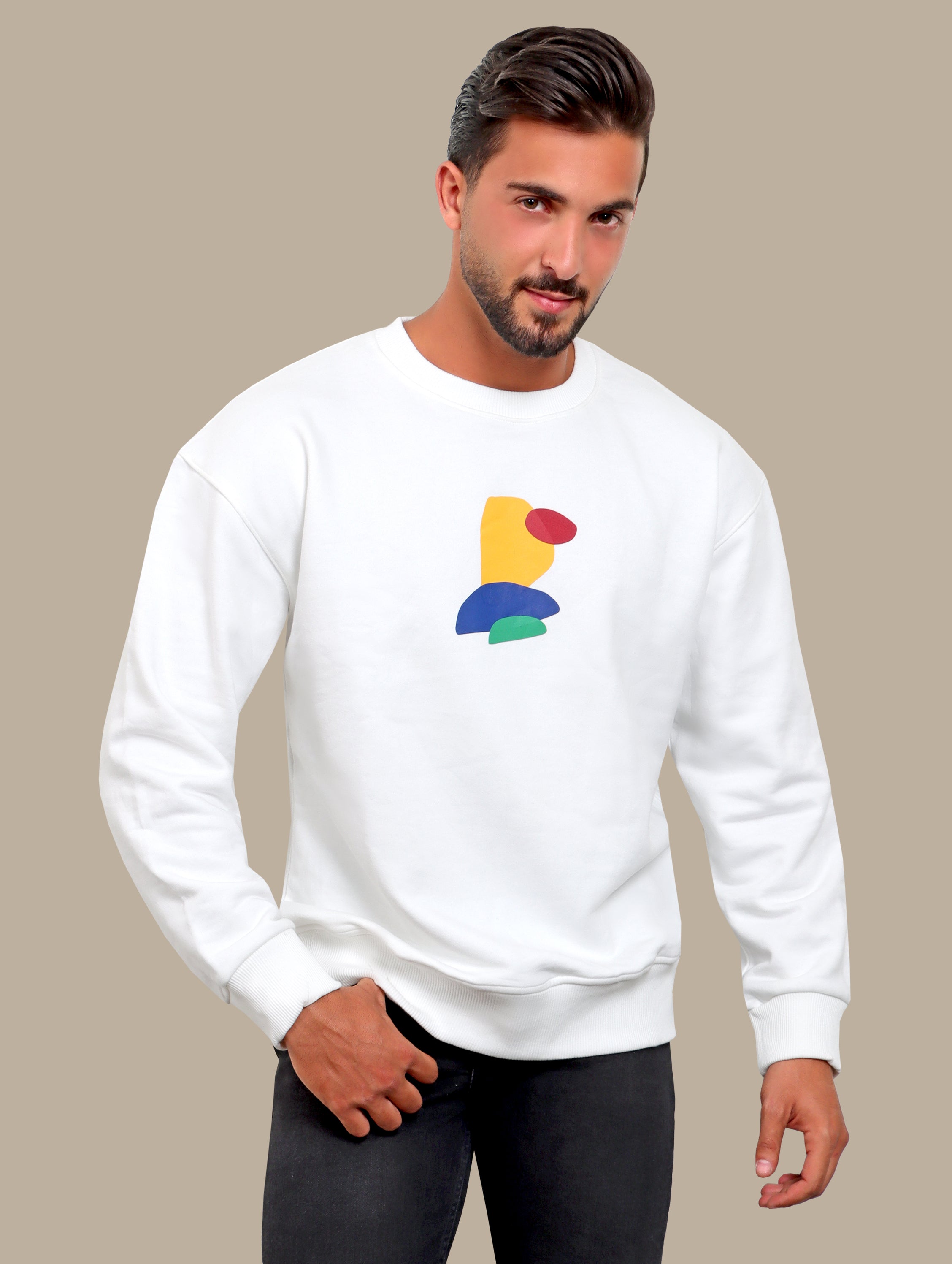 Sweatshirt Colors Print | White