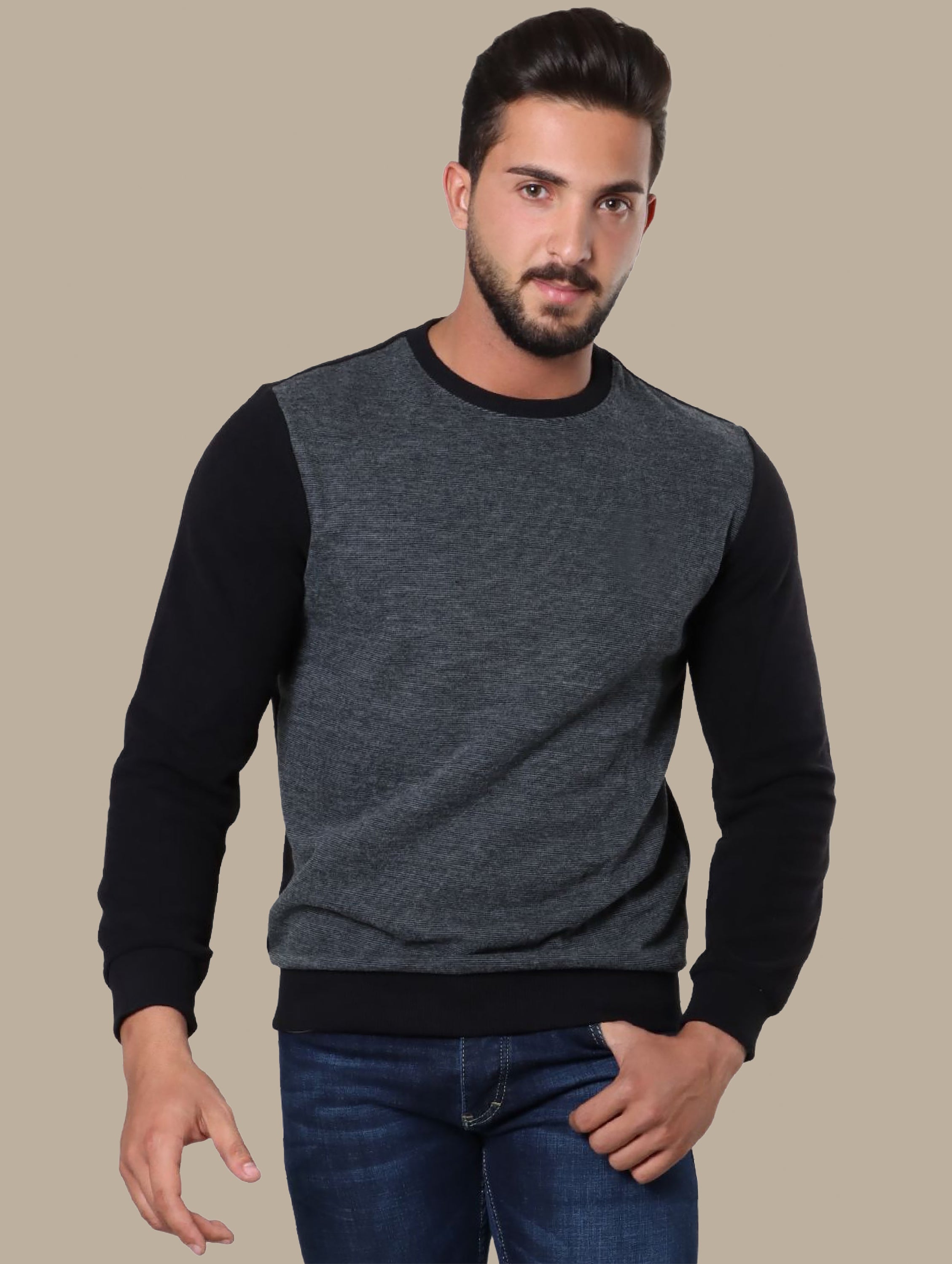 Sweatshirt Classic Pin Stripes | Black