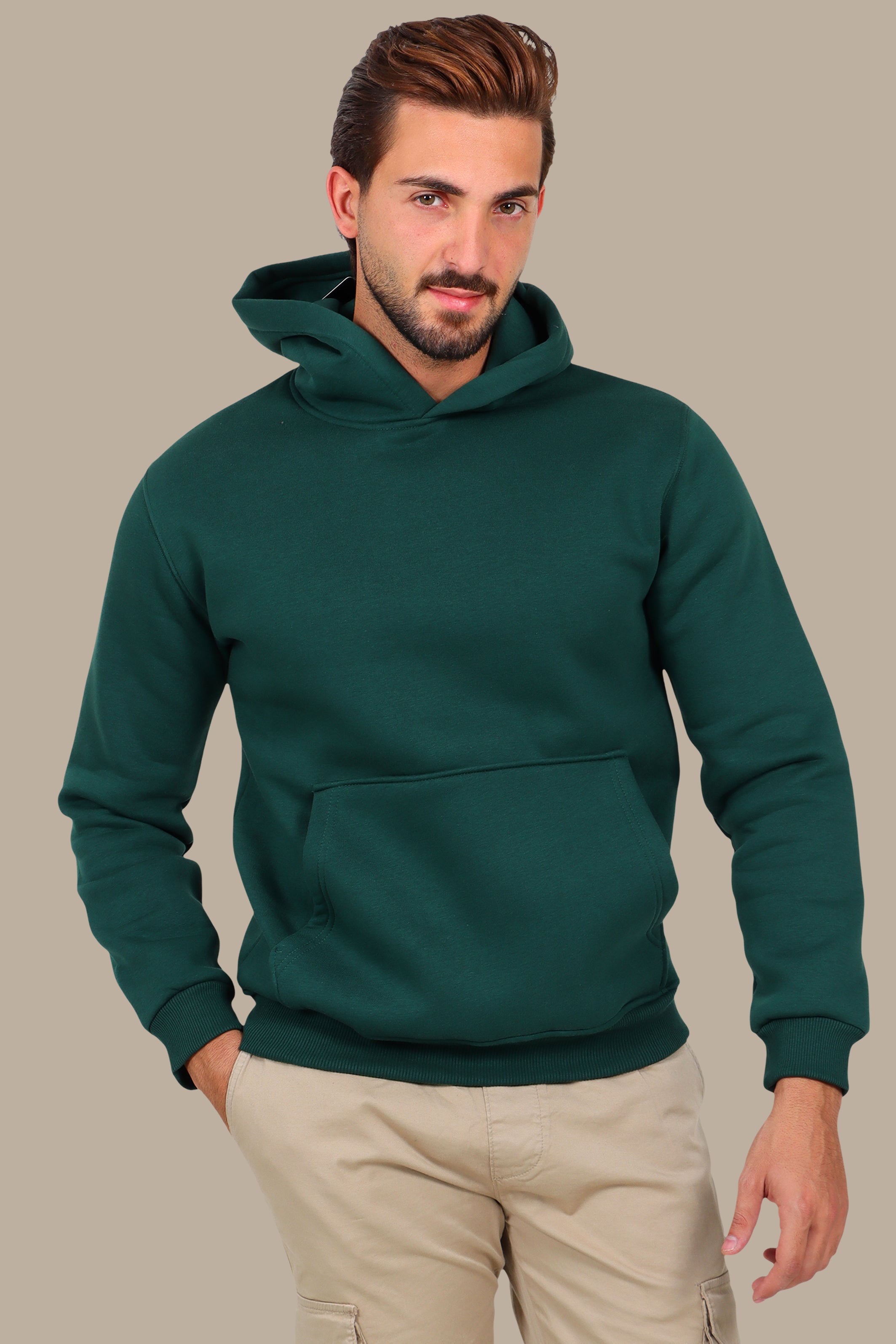 Minimal Comfort: Oversized Basic Hoodie Green
