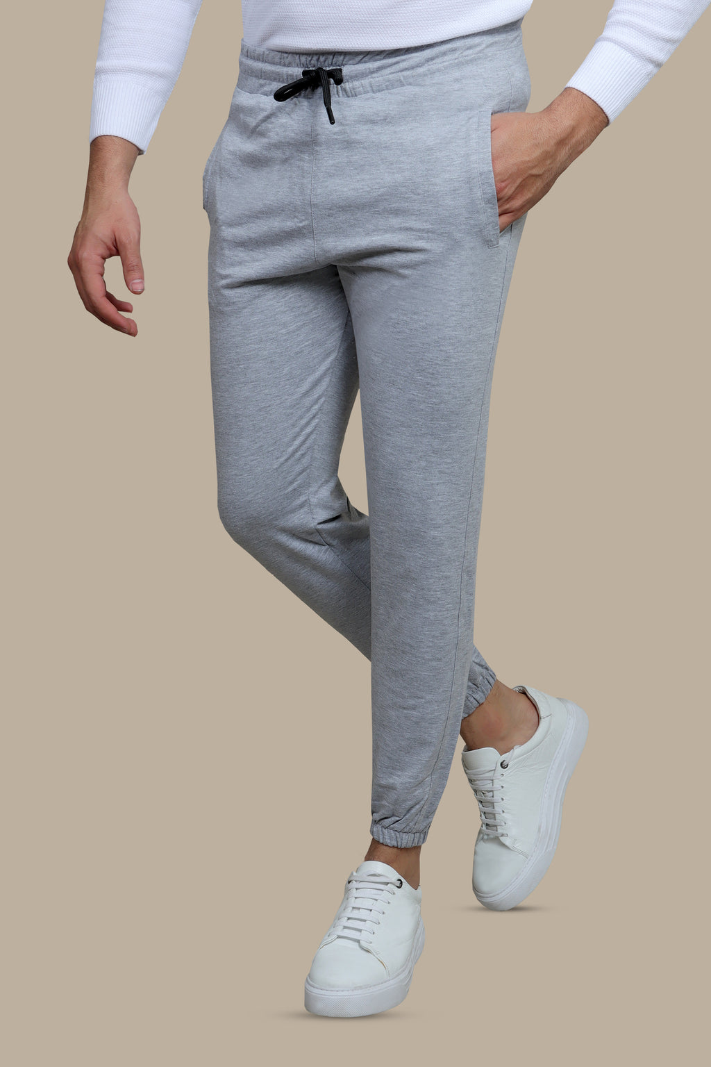 Kala Kendra - Light Grey Casual Jogger Pants For Men