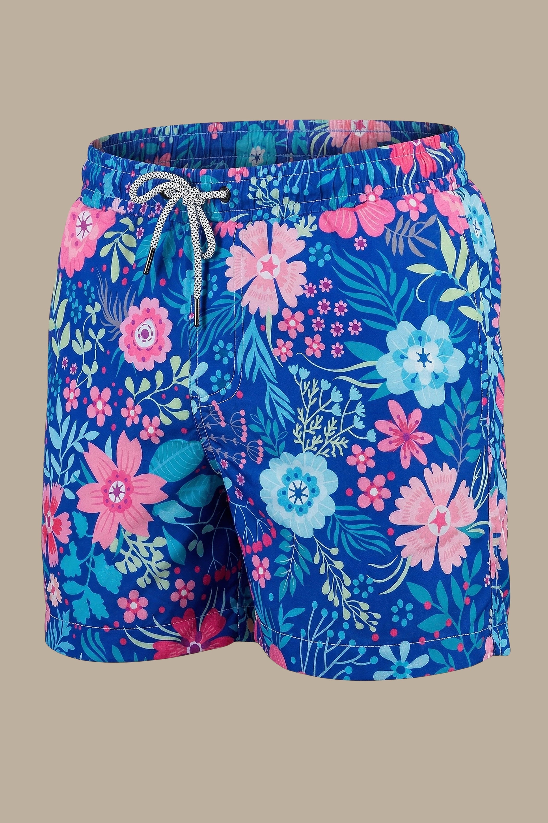 Fuchsia Blossoms: Flower Print Swimwear