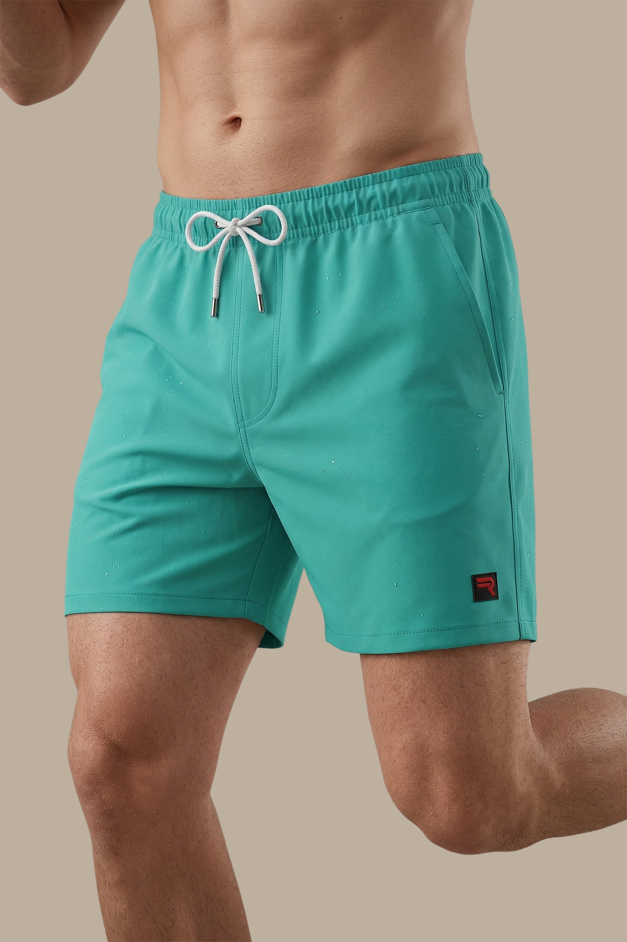 Green Plain Swimwear