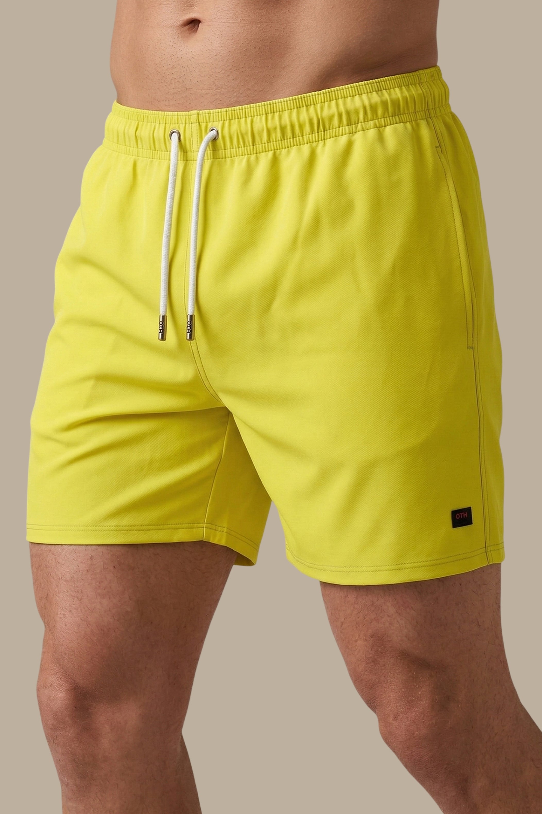 Yellow Plain Swimwear