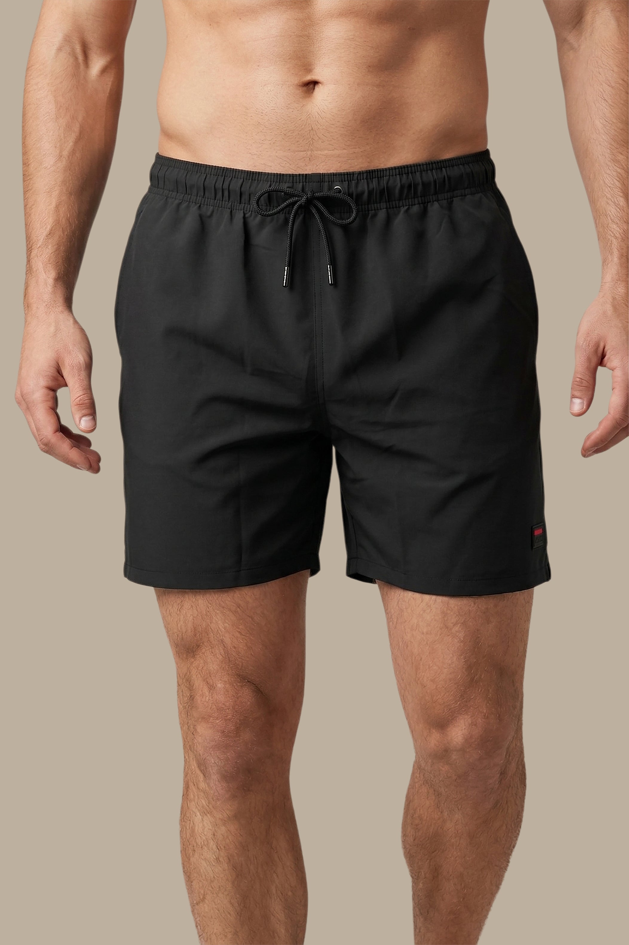 Black Plain Swimwear