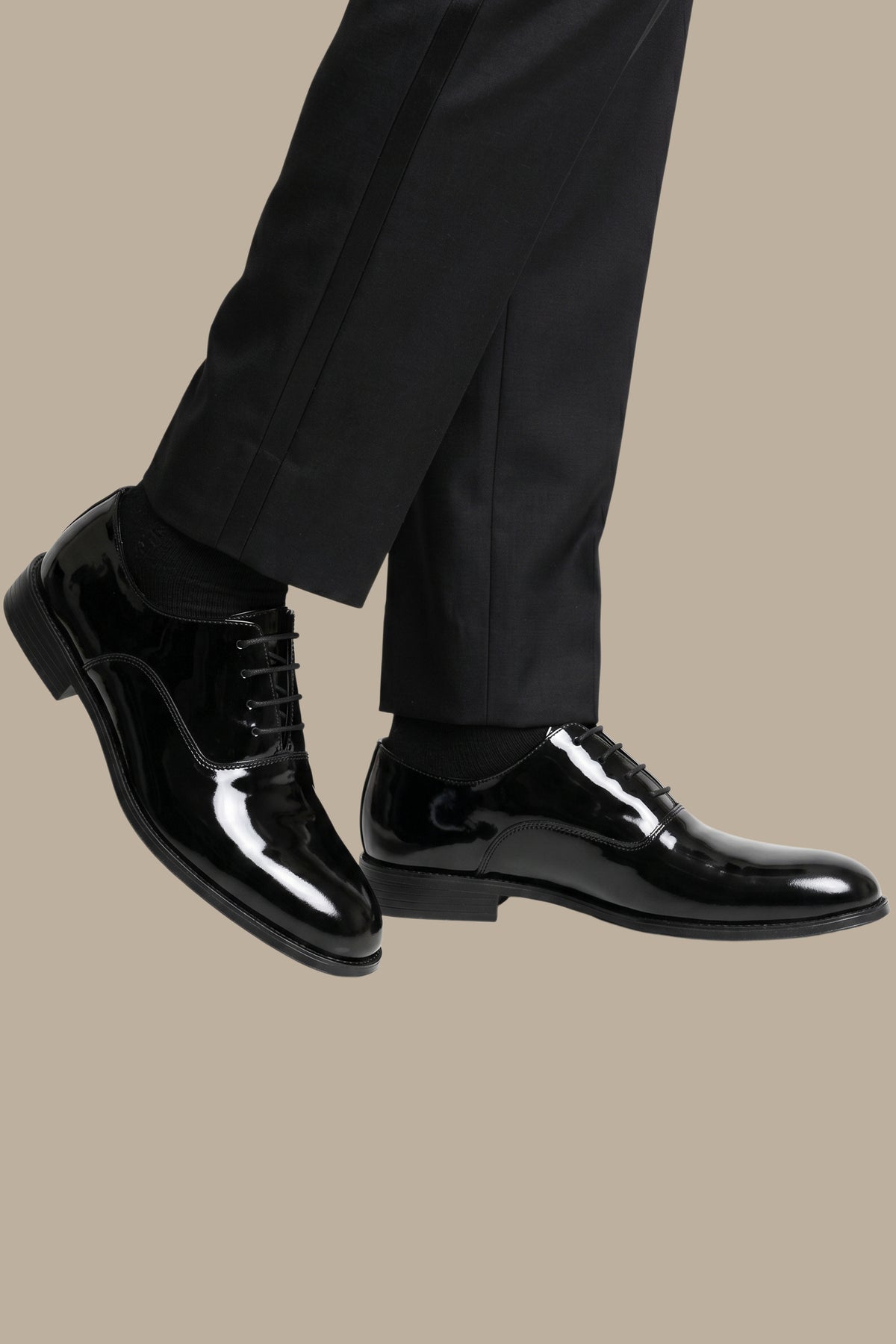 Black Tuxedo Shoes with Shinny Detail