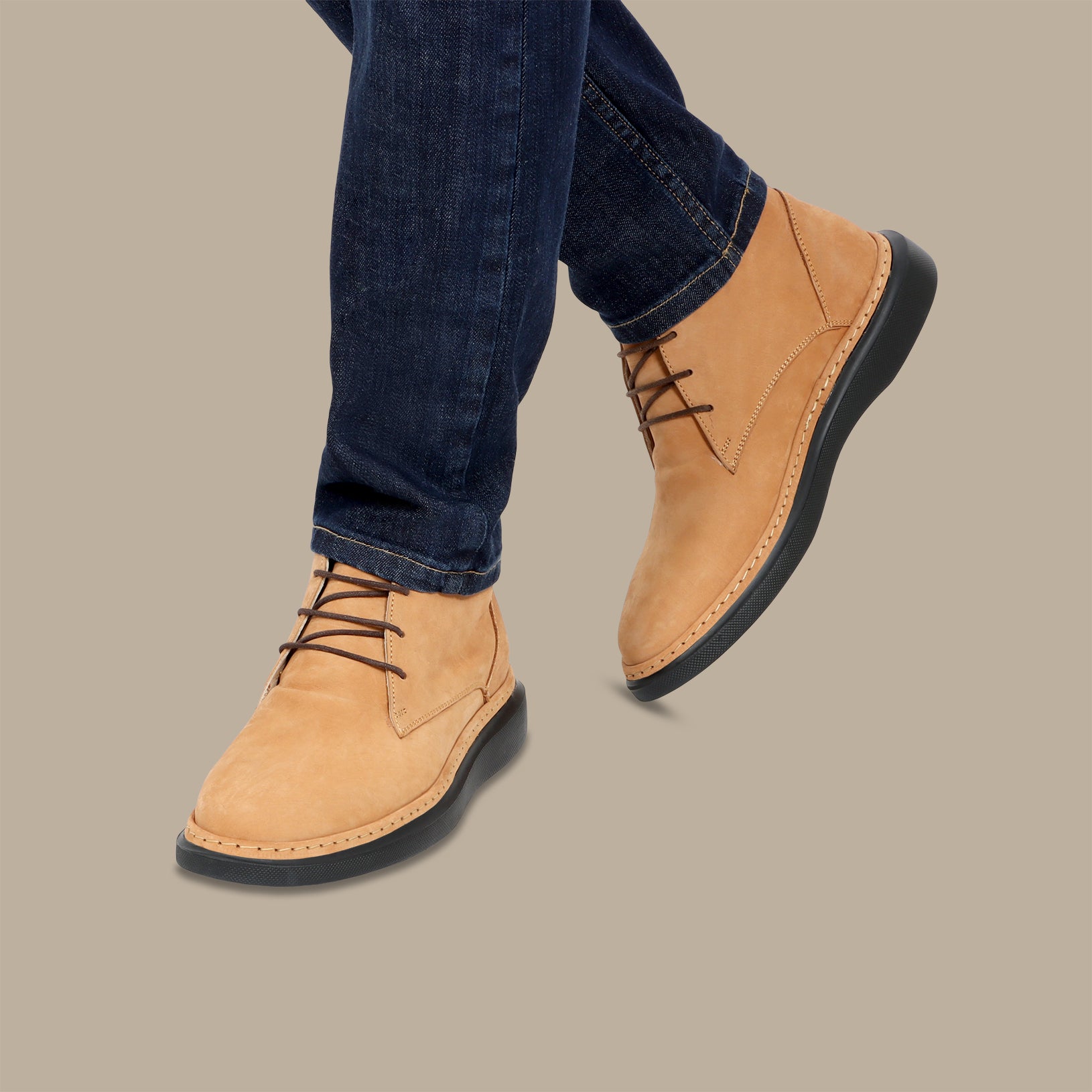 Shoes Half Boot Nubuck Plain | Camel