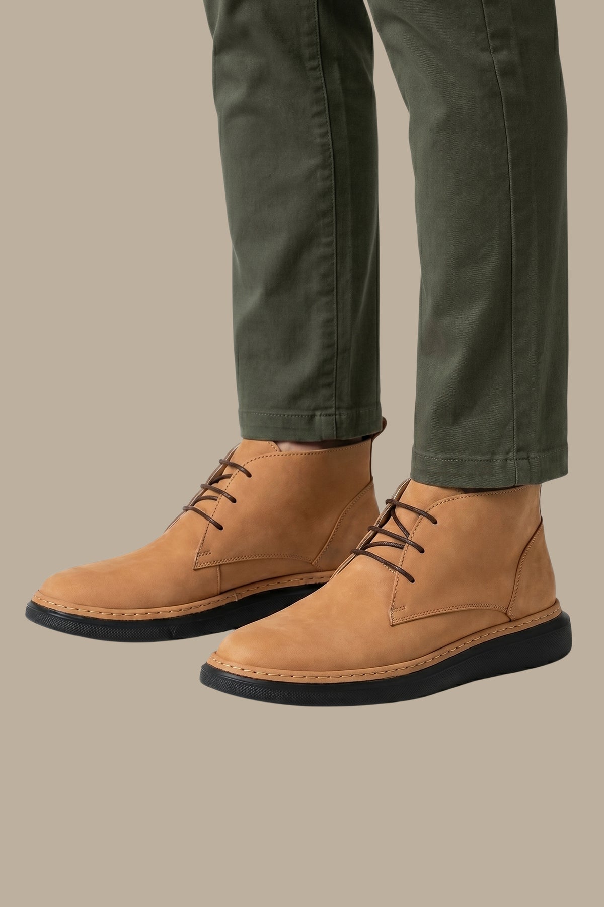 Shoes Half Boot Nubuck Plain | Camel