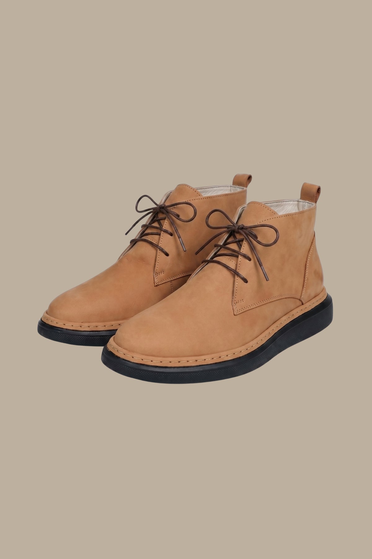 Shoes Half Boot Nubuck Plain | Camel