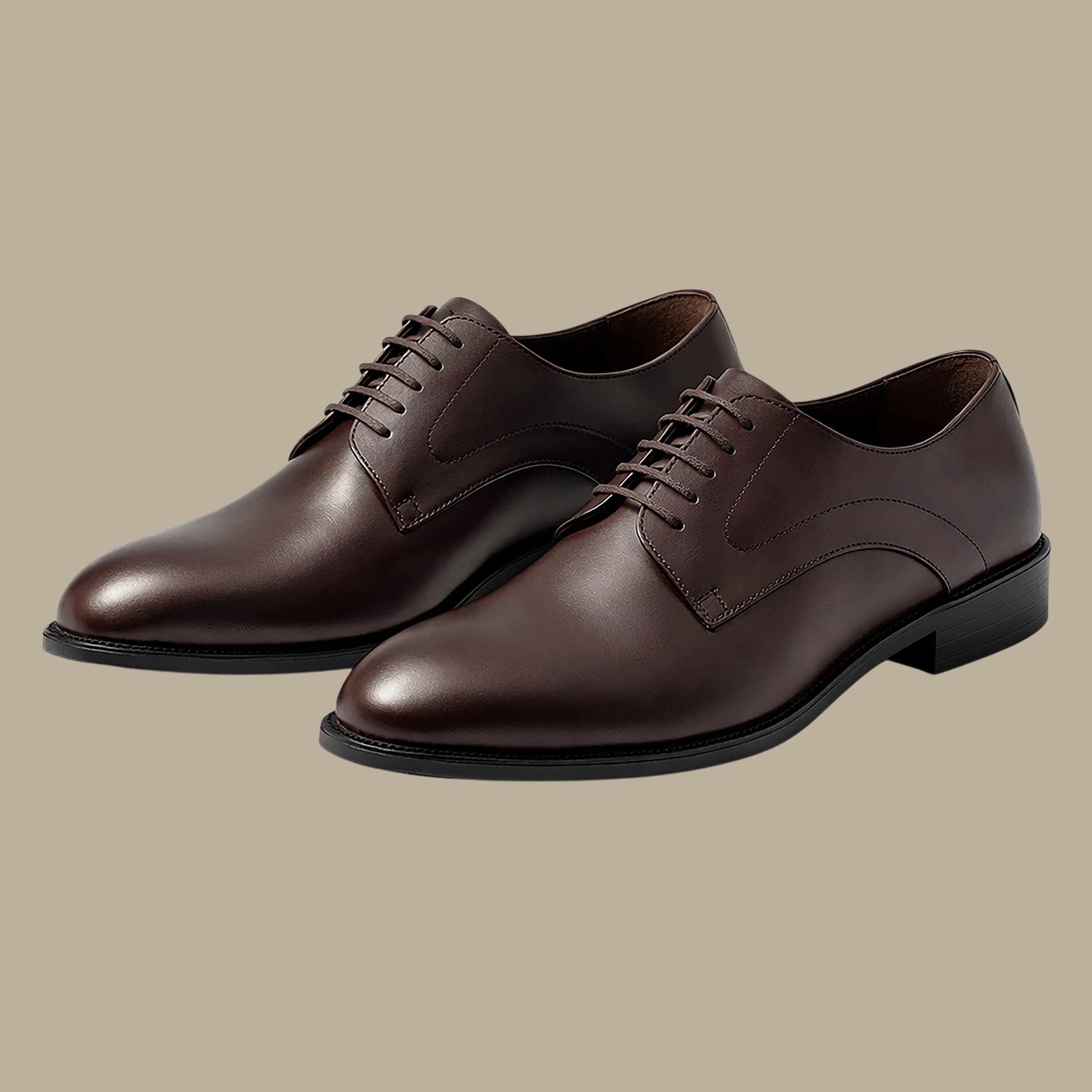 Brown Leather Blucher Shoes