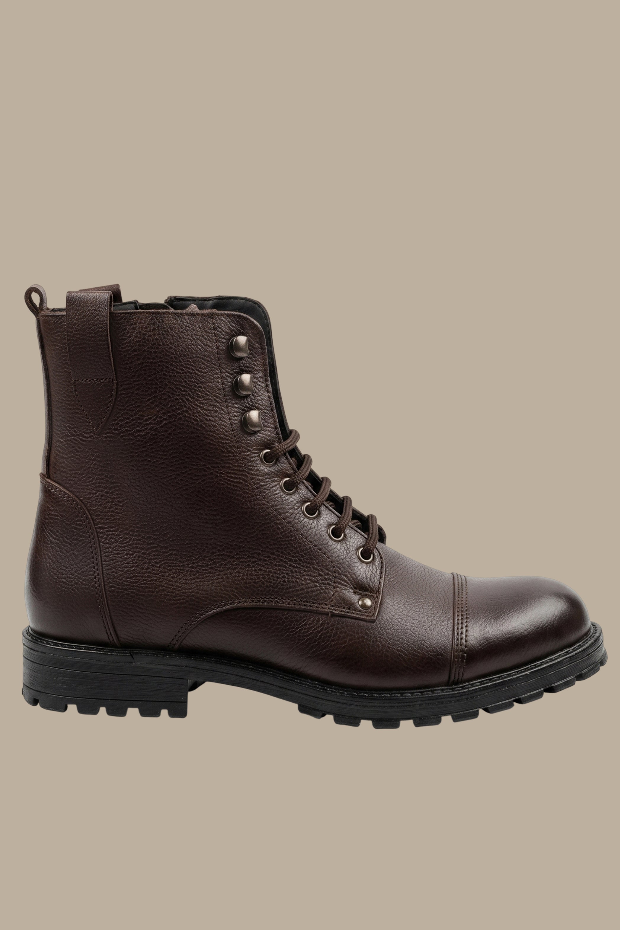 Brown Classic Lace-Up Boots