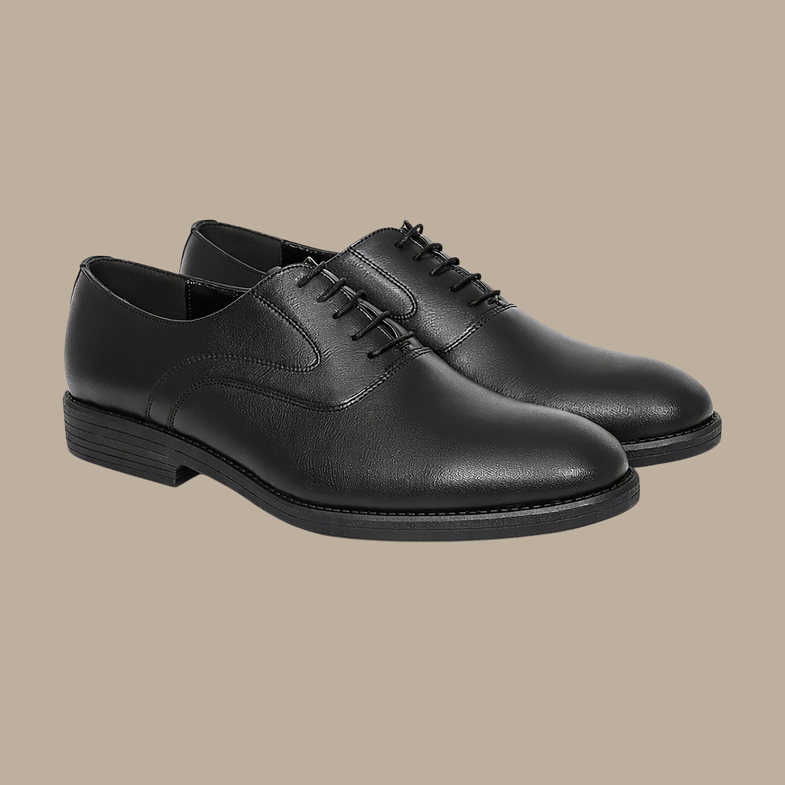 Classic Black Leather Dress Shoes