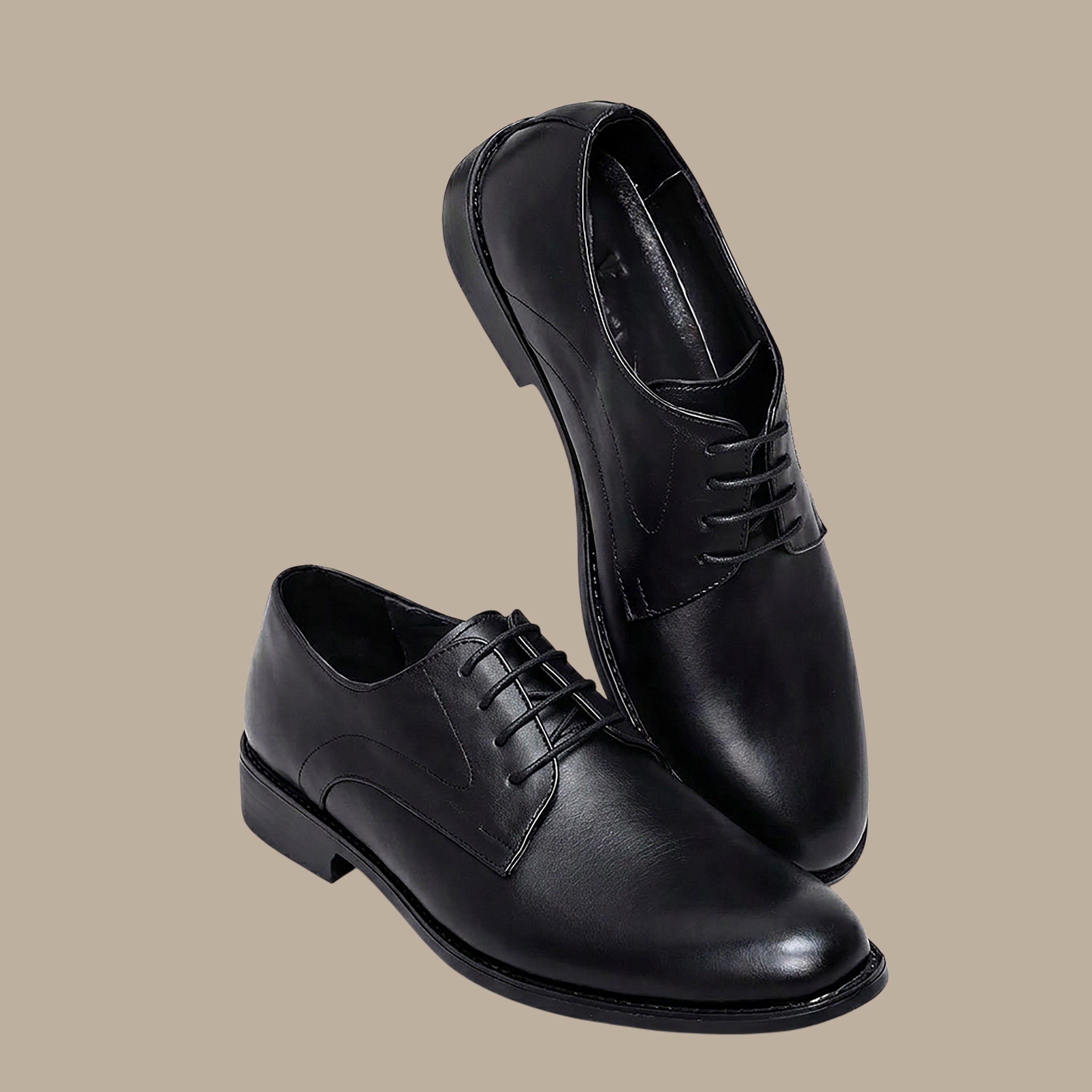 Classic Black Leather Dress Shoes