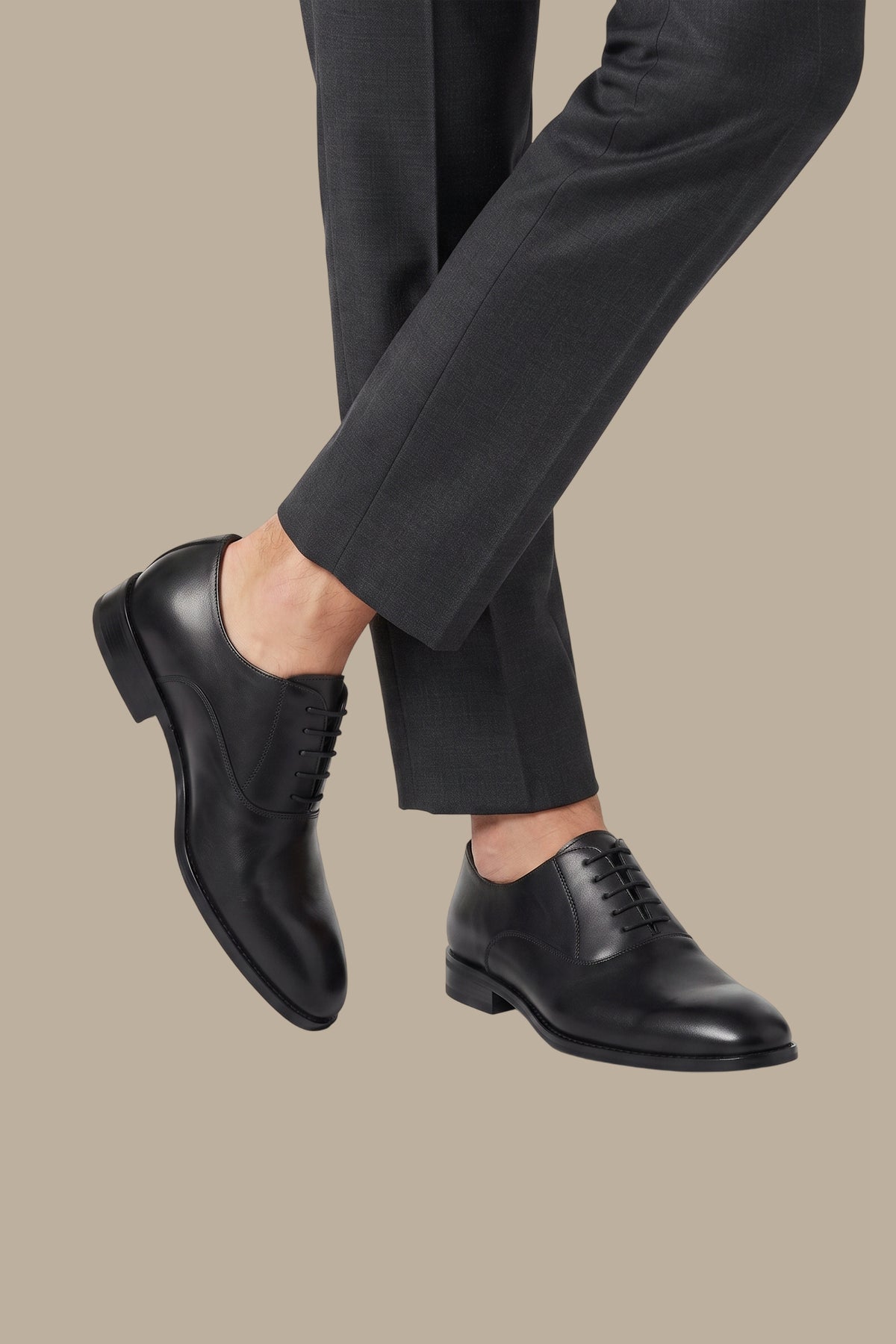 Classic Black Leather Dress Shoes