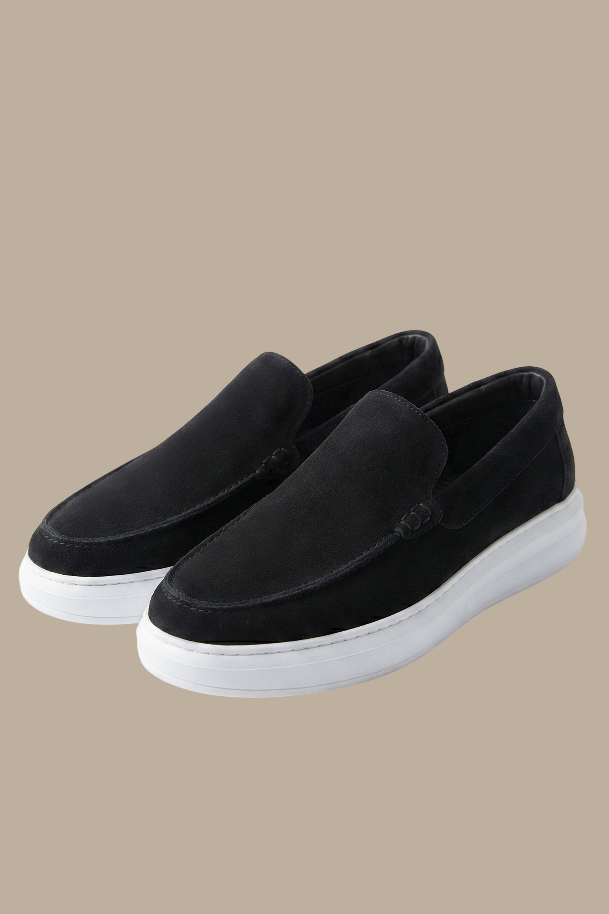 Black Suede Casual Loafers