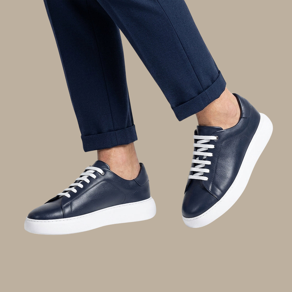 Alexander Basic Sneakers – Full Navy with White Sole