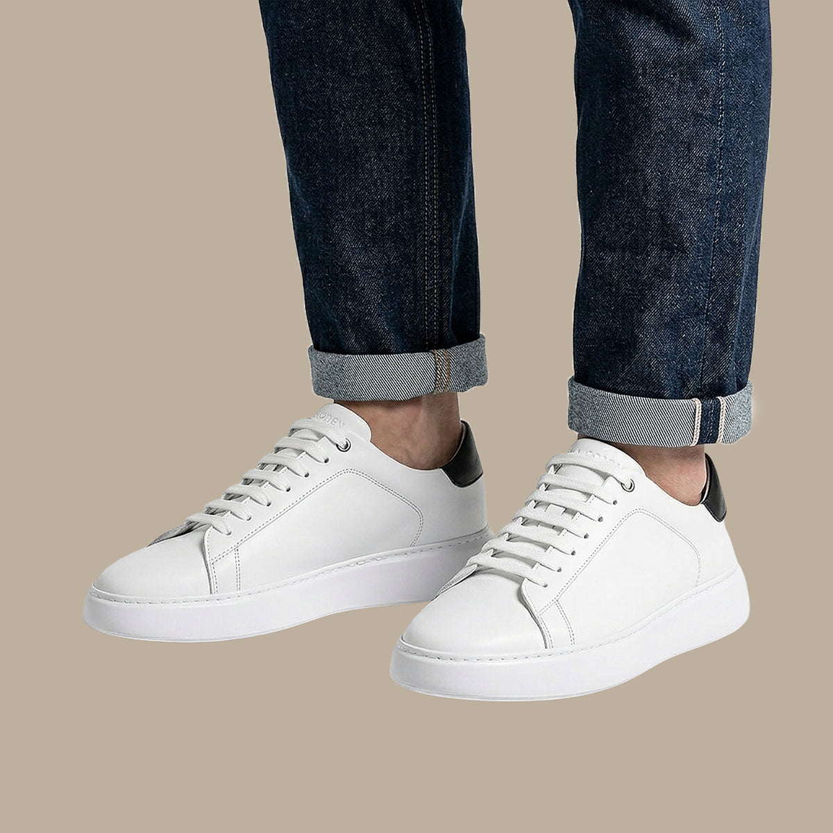 Alexander Basic Sneakers with Black Heel