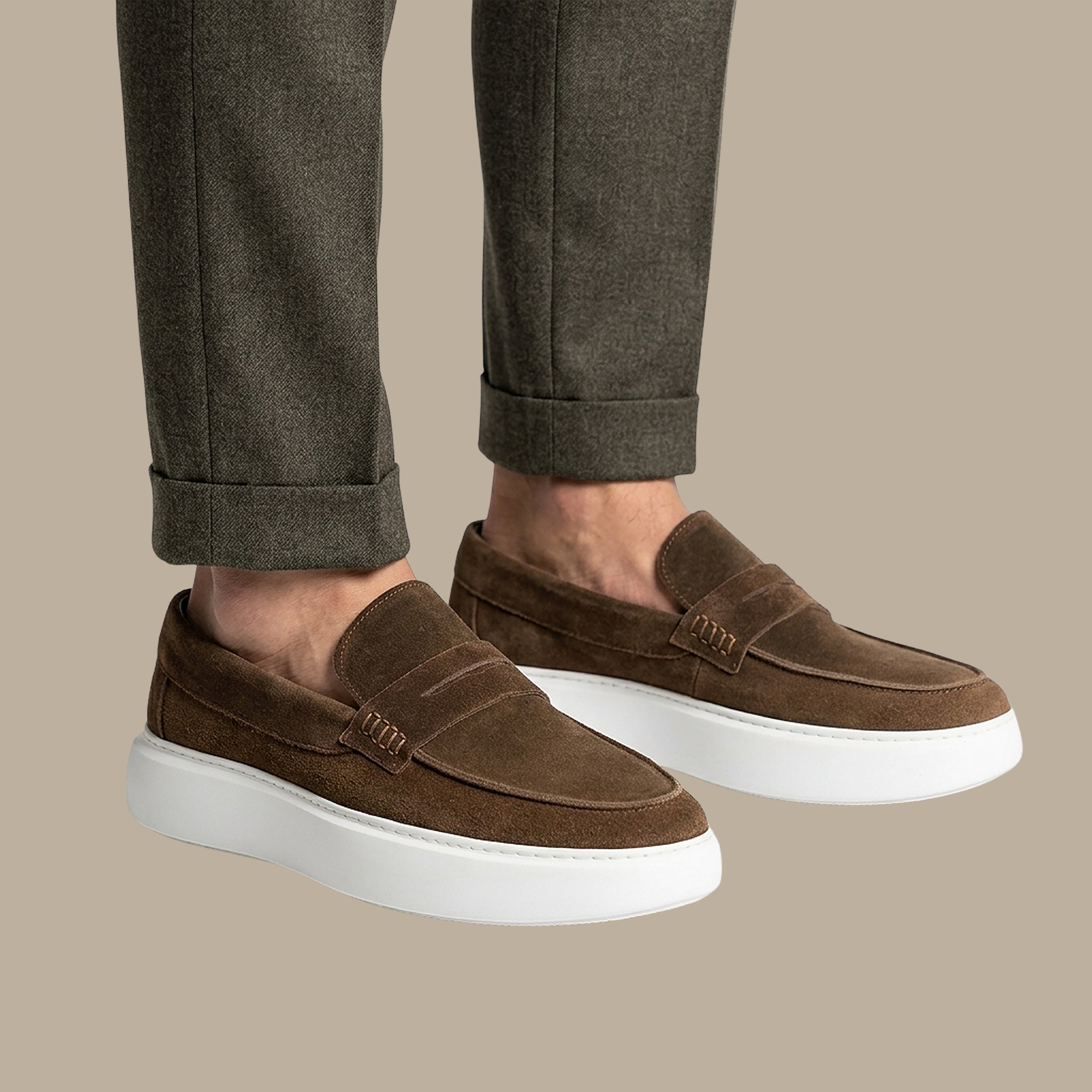Loafer Slip-On Suede Brown