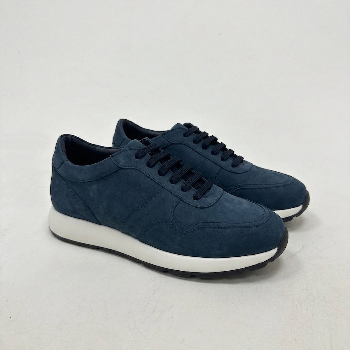 Navy Nubuck Low-Cut Trainer