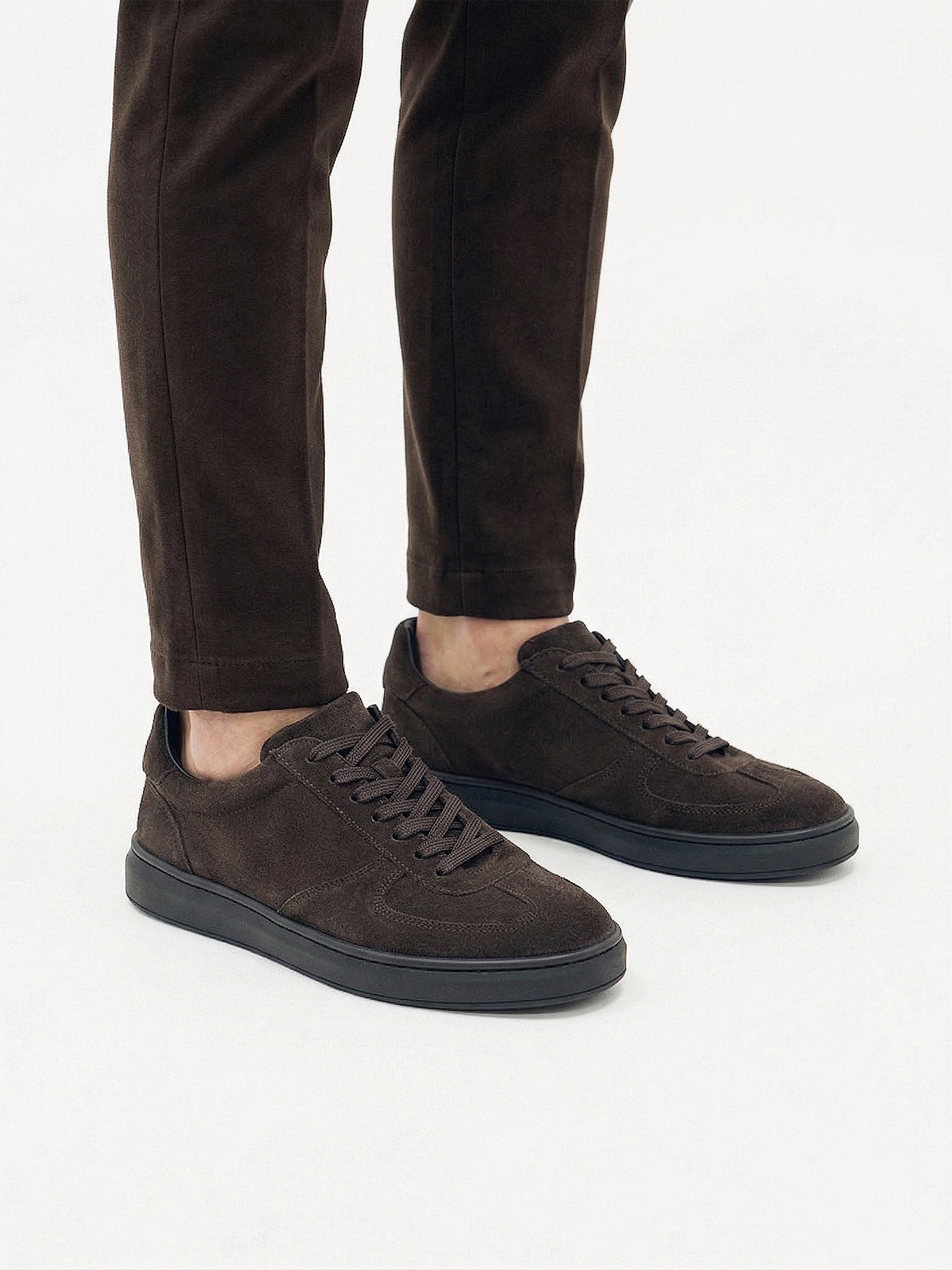Retro Suede Trainer – Brown