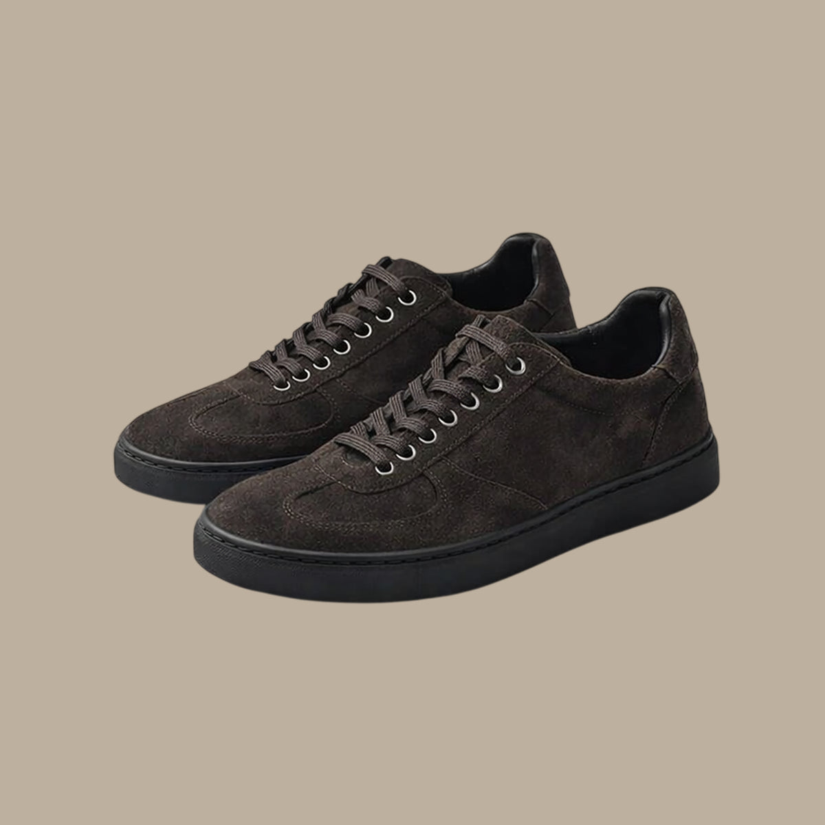 Retro Suede Trainer – Brown