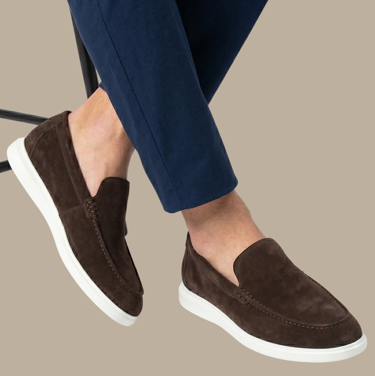 Brown Suede Loafer Shoes