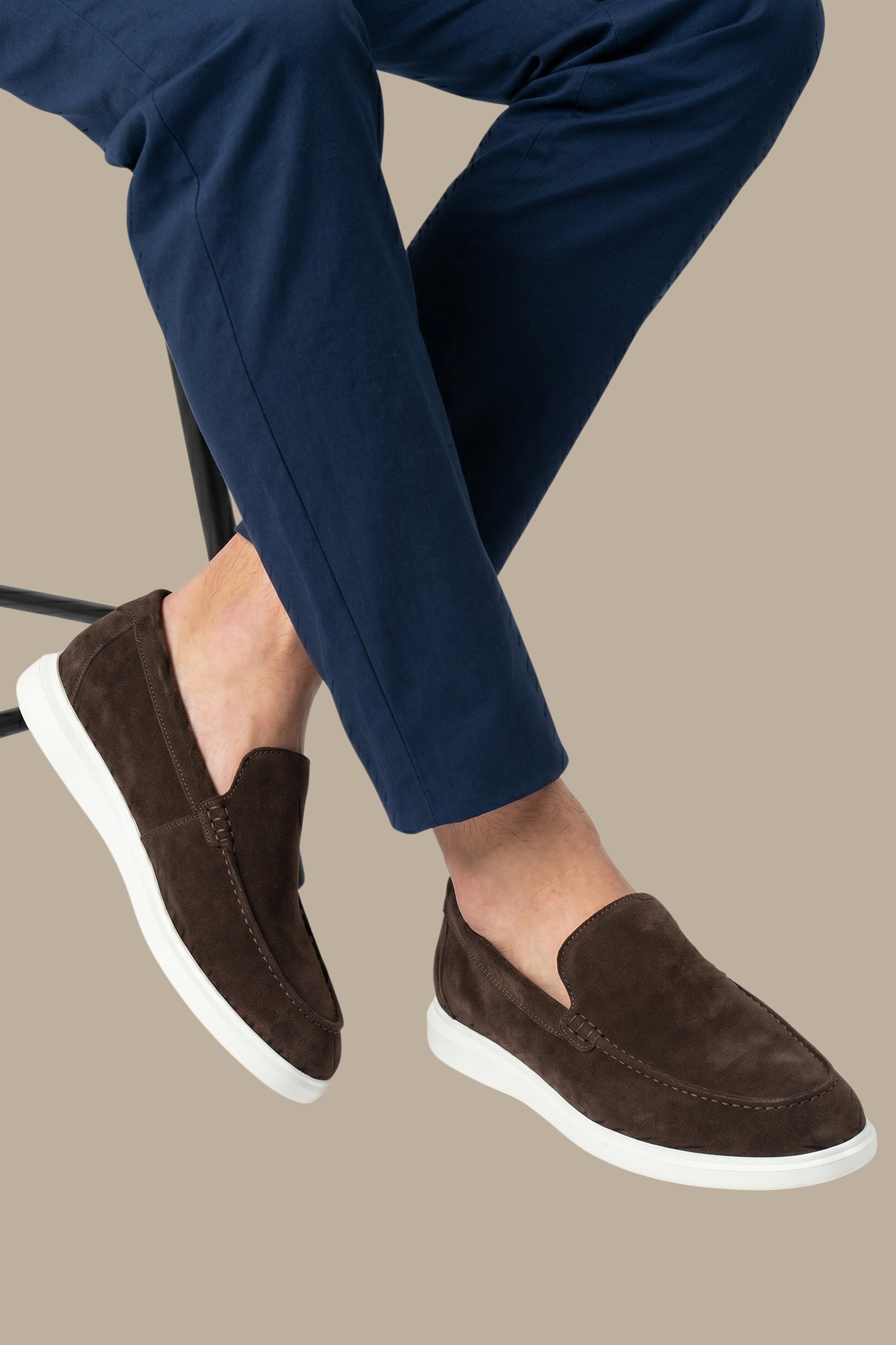 Brown Suede Loafer Shoes