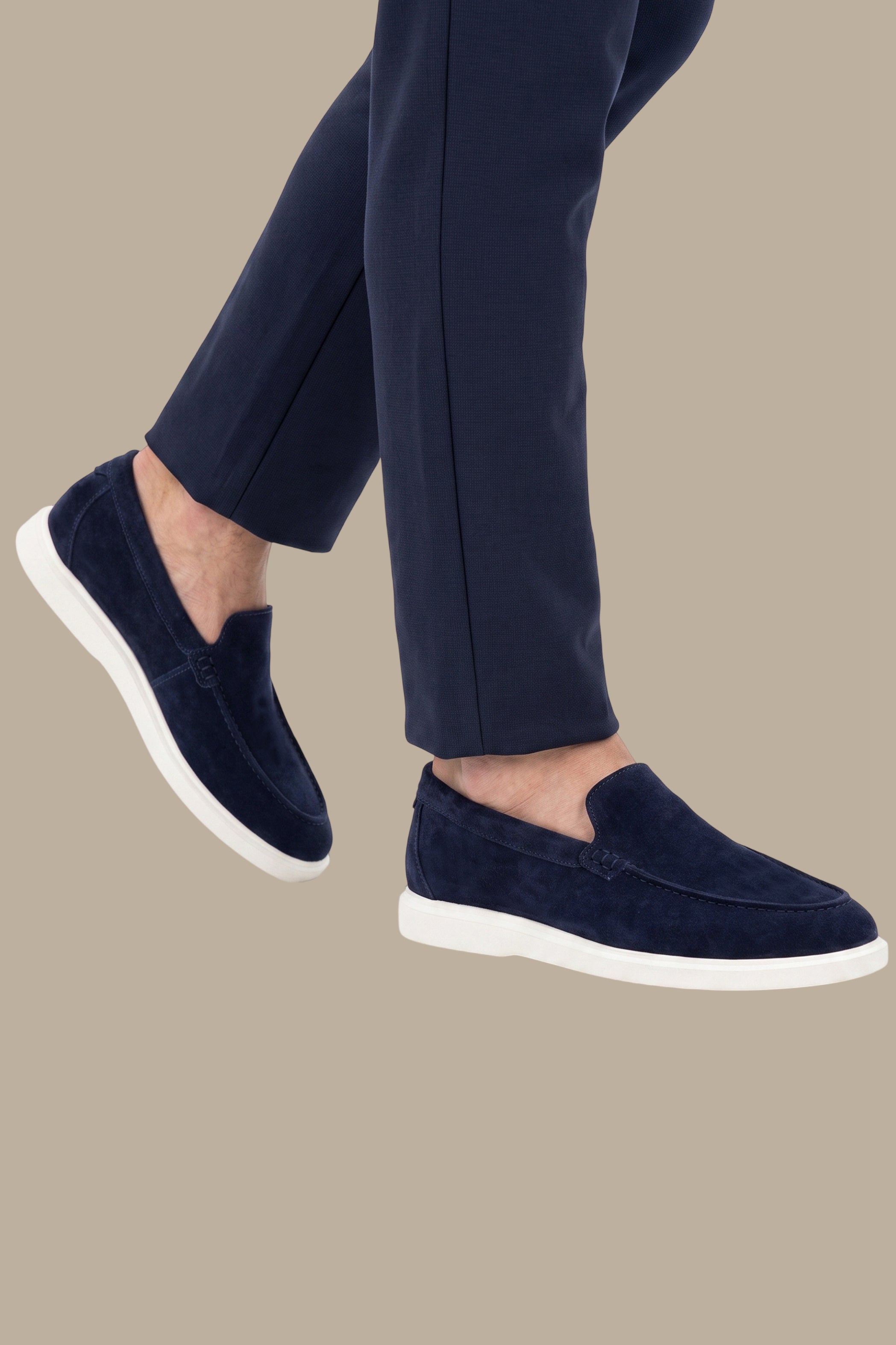 Suede Loafers – Navy