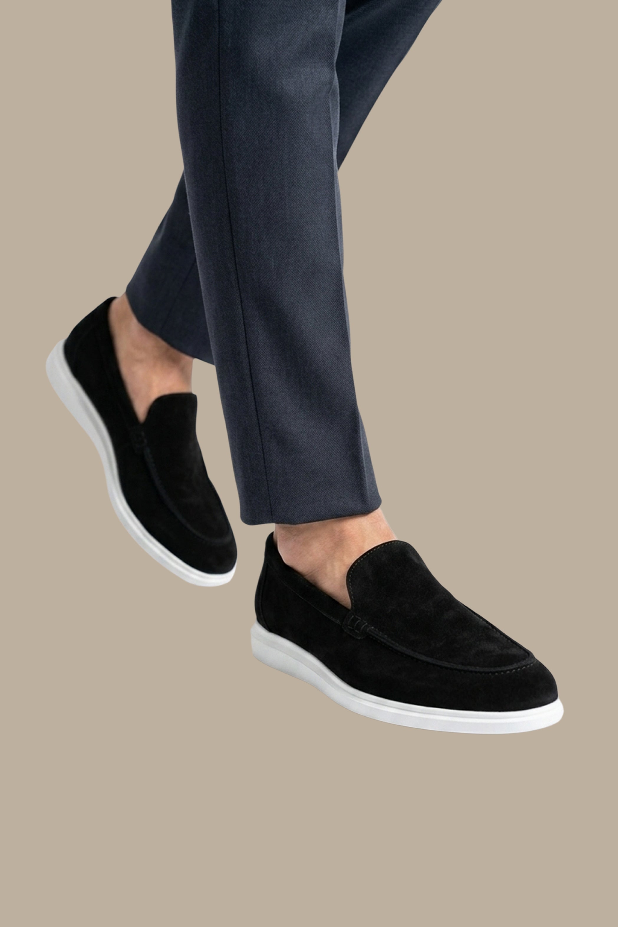 Black Suede Loafer Shoes