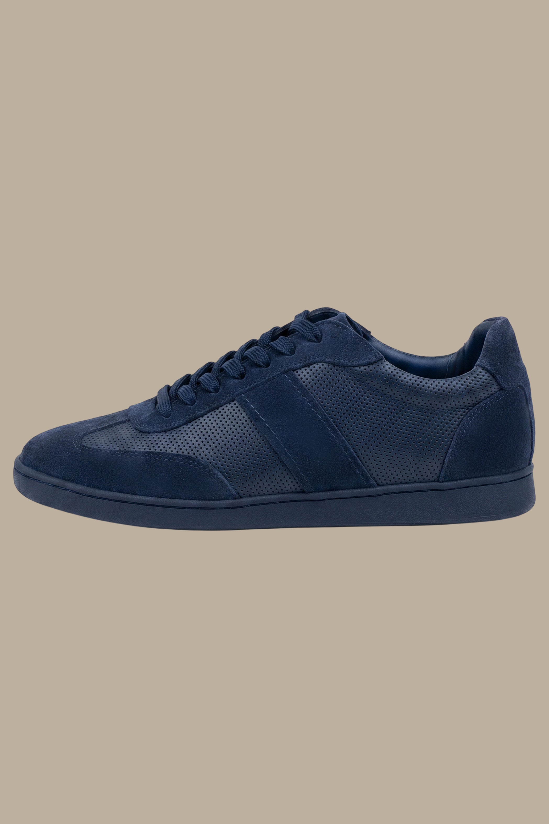 Urban Perforated Suede Sneakers Navy