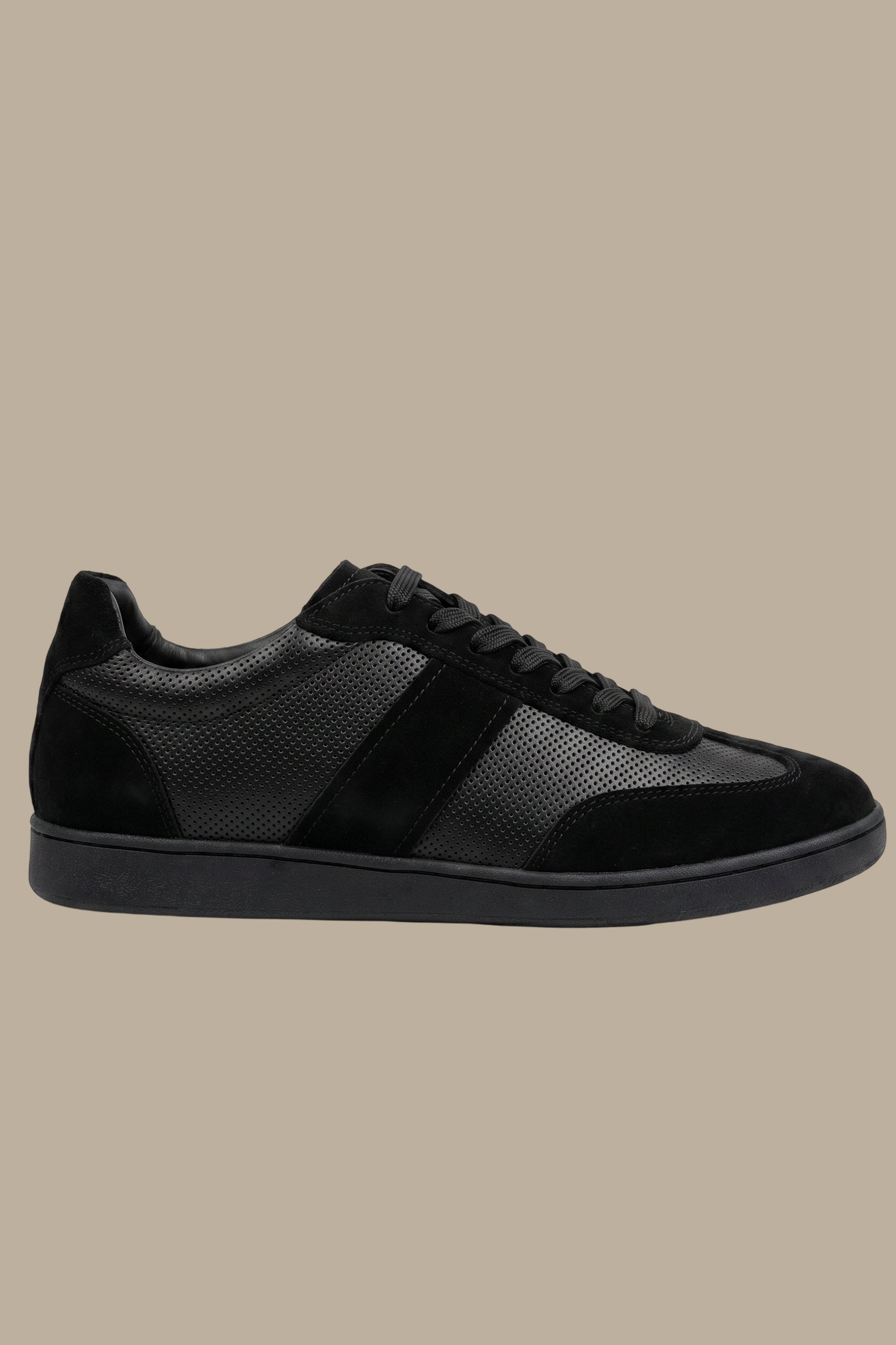 Urban Perforated Suede Sneakers Black