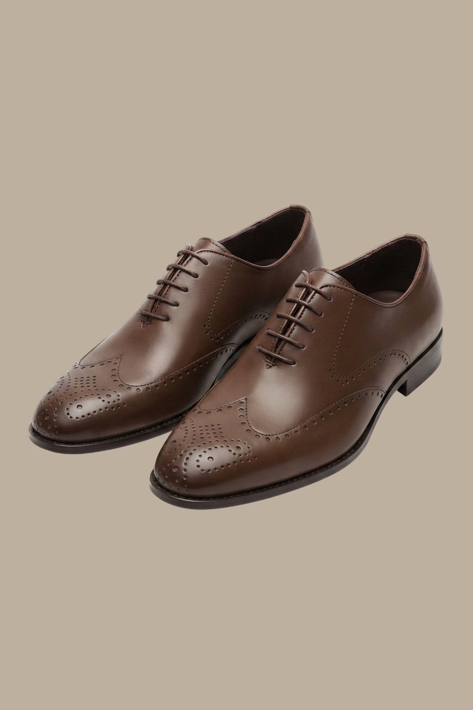 Classic Leather Wingtip Oxford Shoes