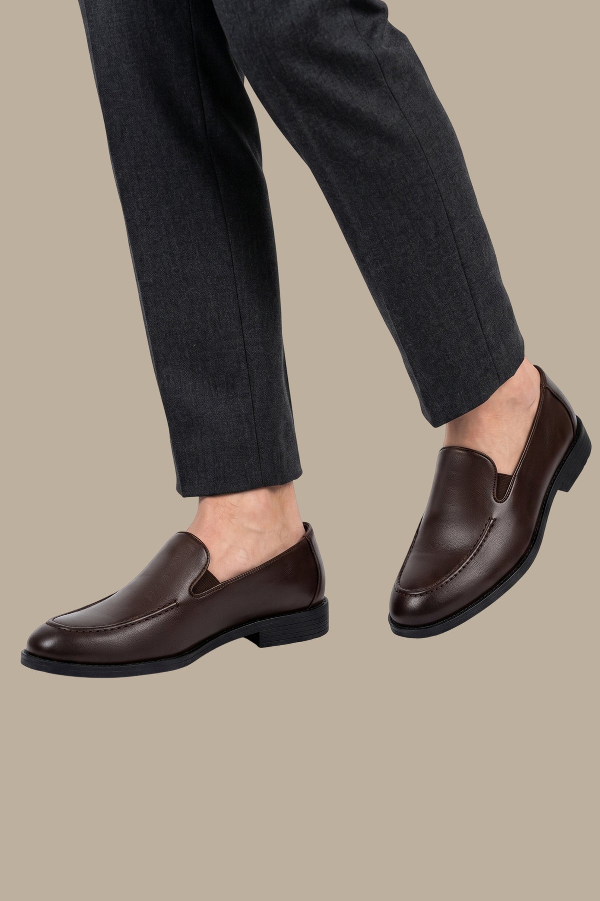 Leather Moc Toe Penny Loafer