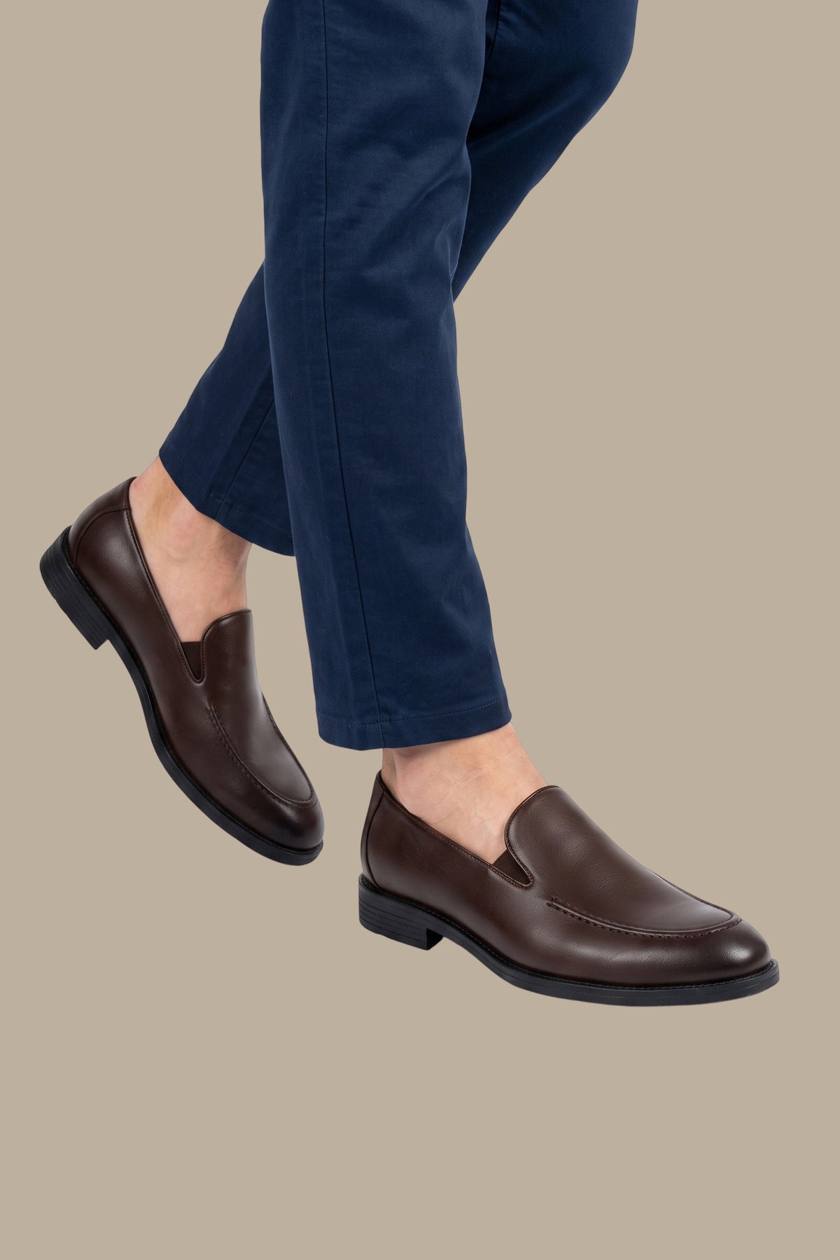 Leather Moc Toe Penny Loafer