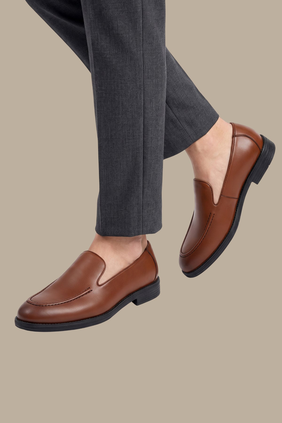 Leather Moc Toe Penny Loafer