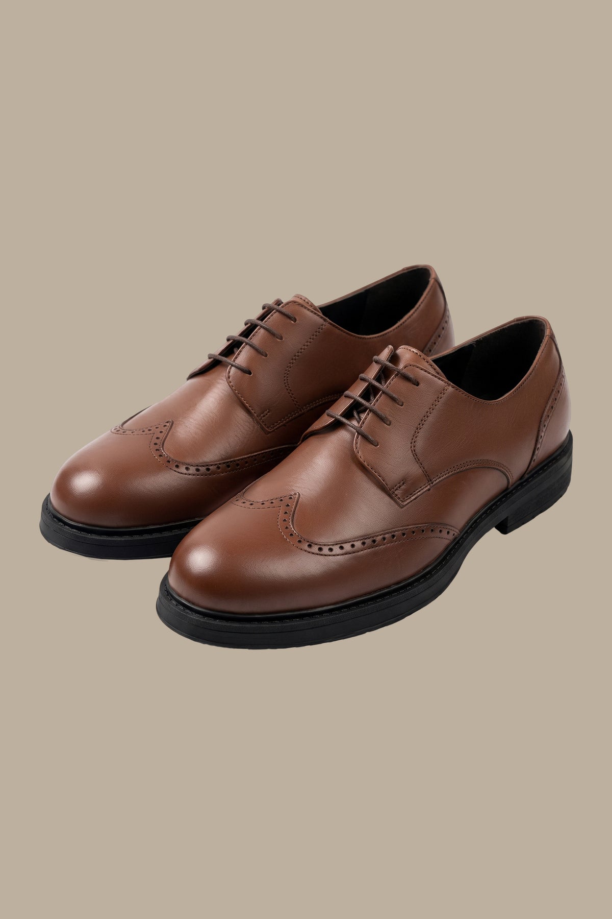 Smart English Real Leather Wingtip Shoes