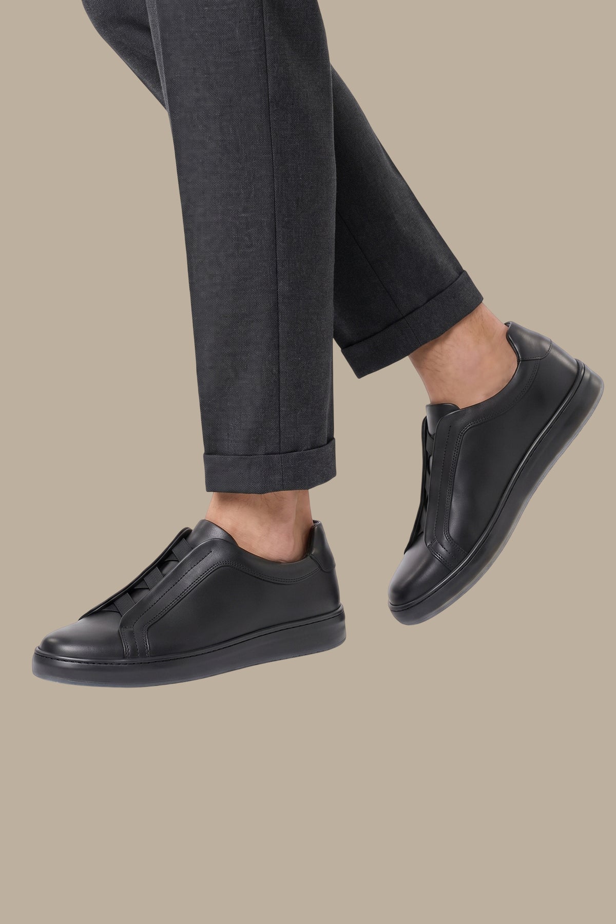 Triple X Lace-Up Sneakers – Real Leather