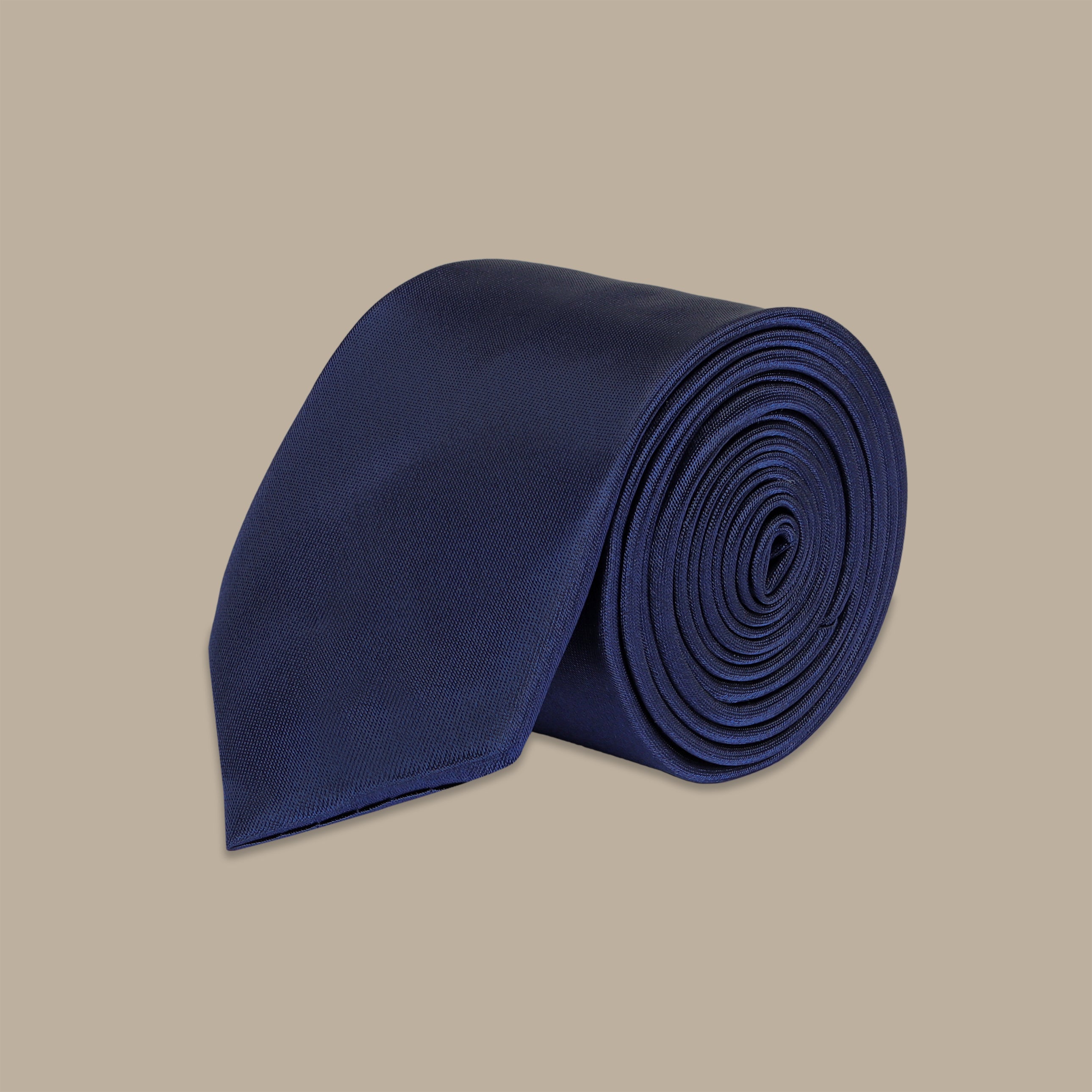 Satin Plain Navy Tie