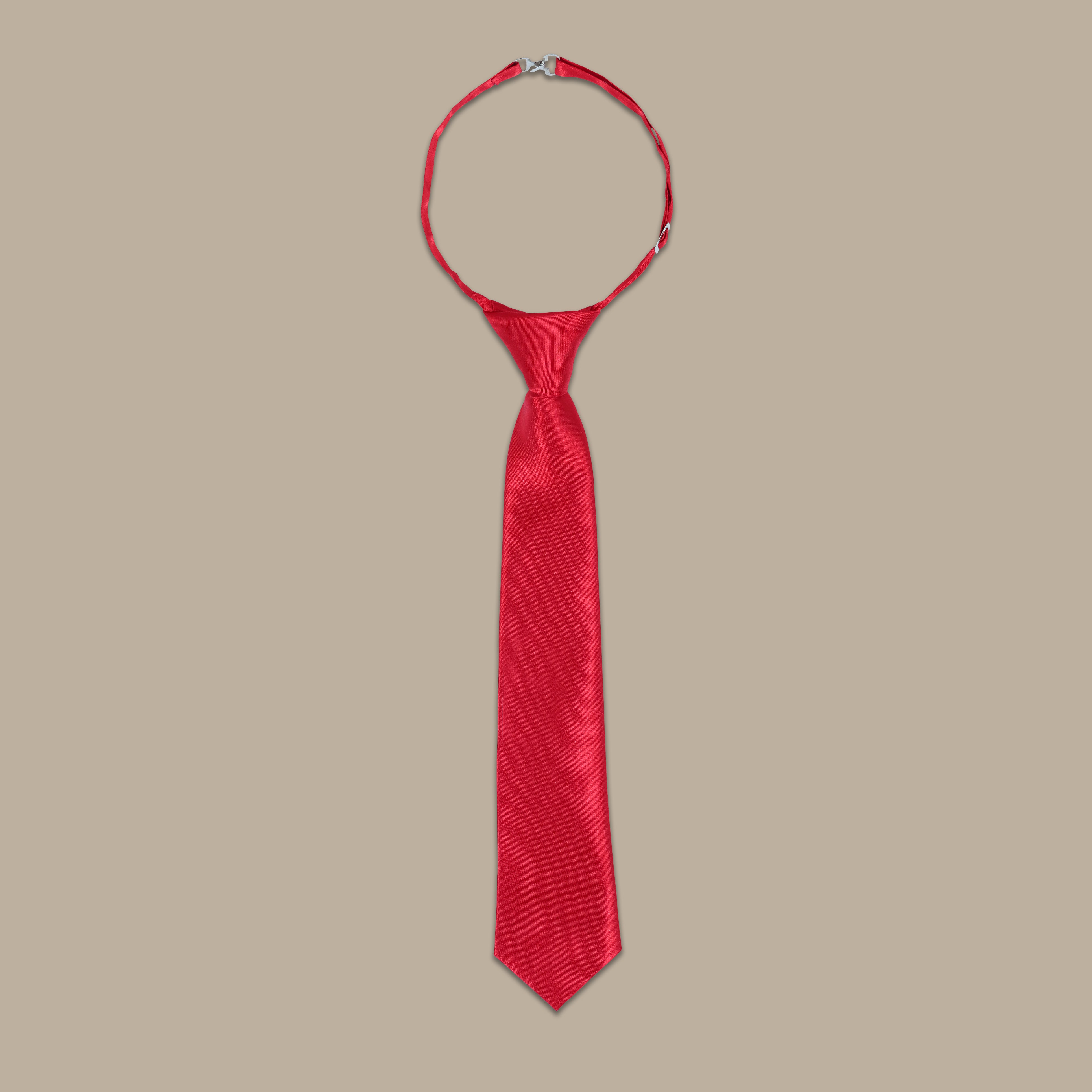 Satin Plain Red Tie