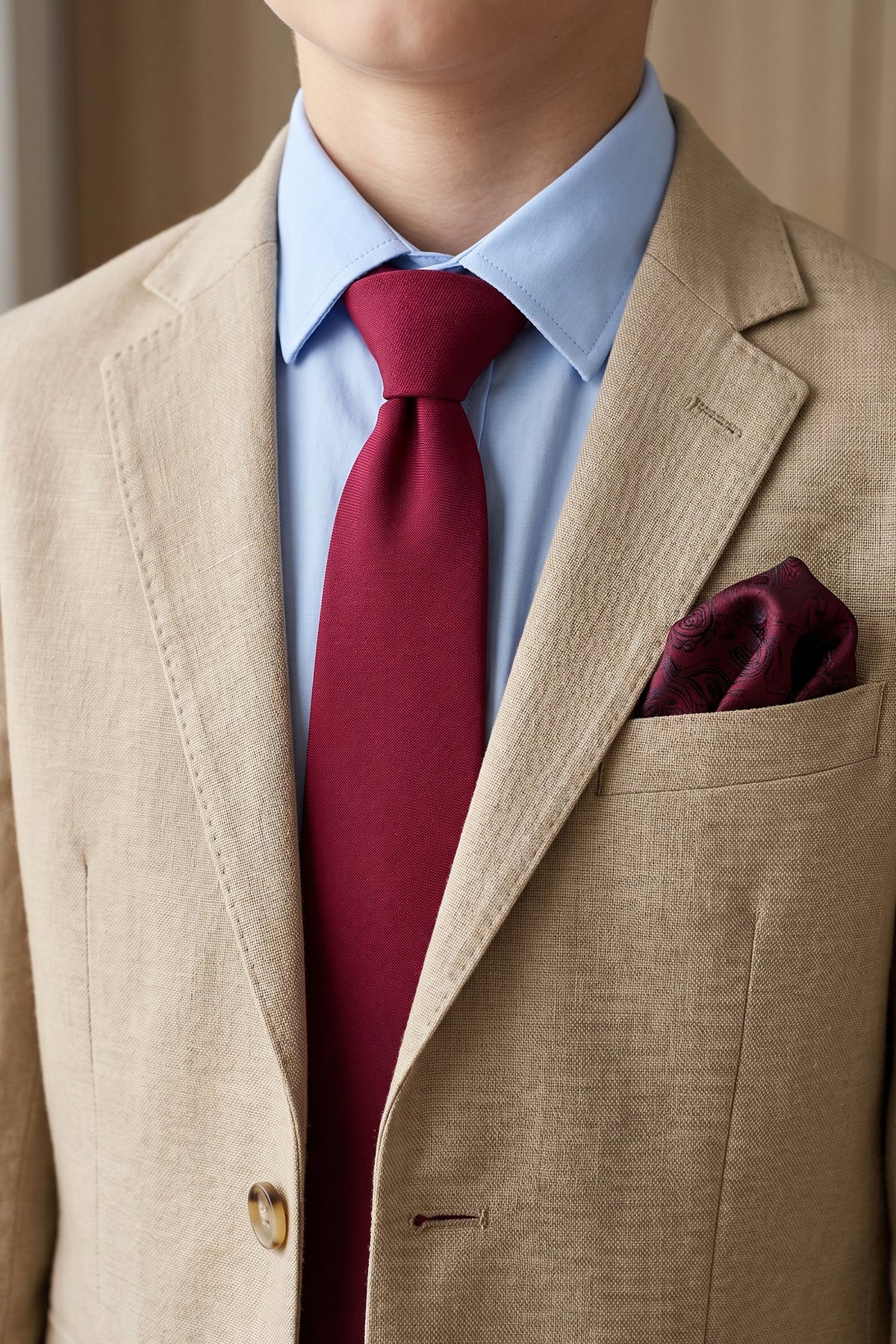 Chic Burgundy Kids' Tie